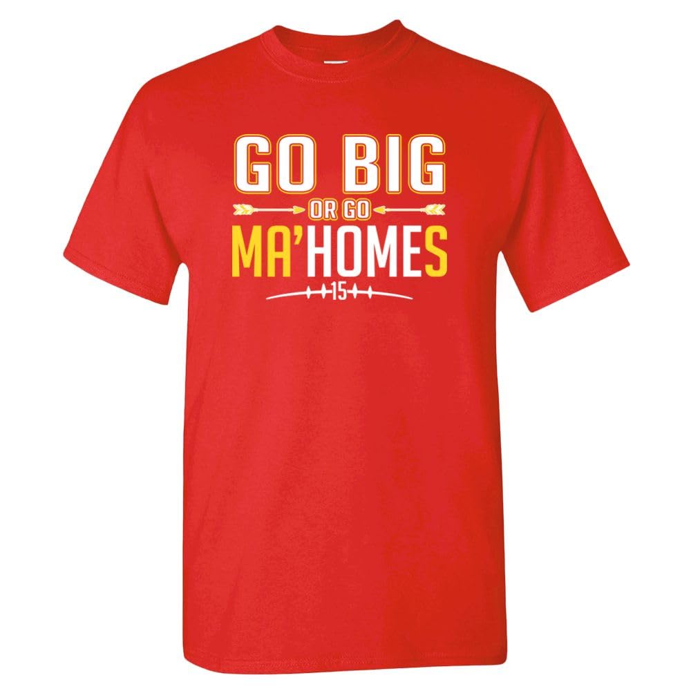 Xtreme Apparel KC Go Big or Go Home Men's Graphic T-Shirt - Football Fan Gear for Game Day & Tailgating