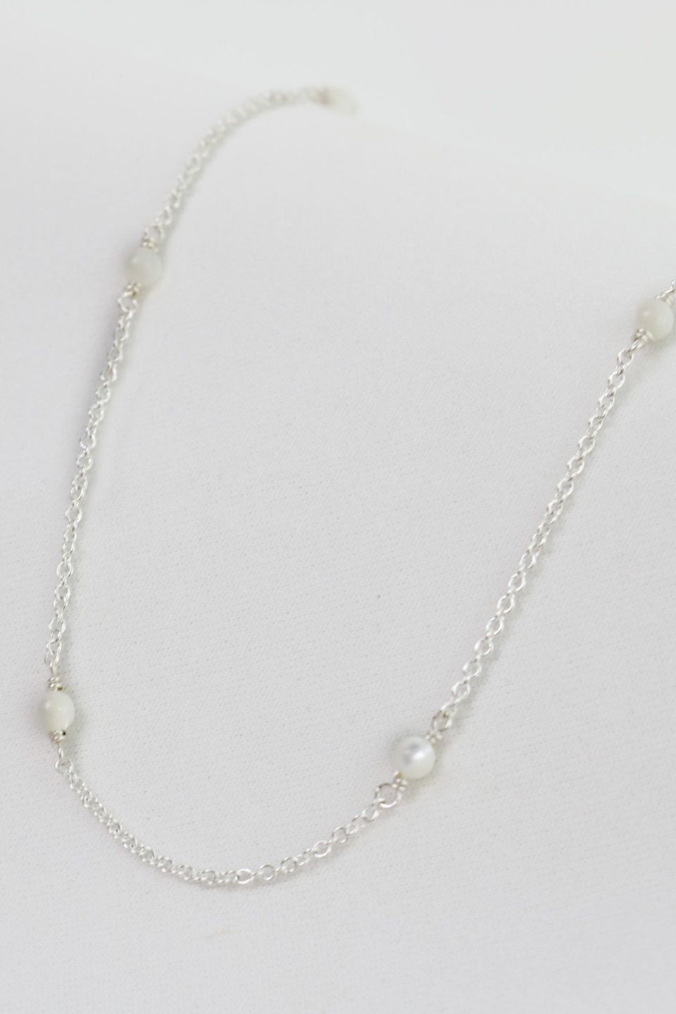Elara Sterling Silver Plated Mother of Pearl Ball Necklace - Elegant Jewelry for Women, Perfect for Weddings, Parties & Everyday Wear