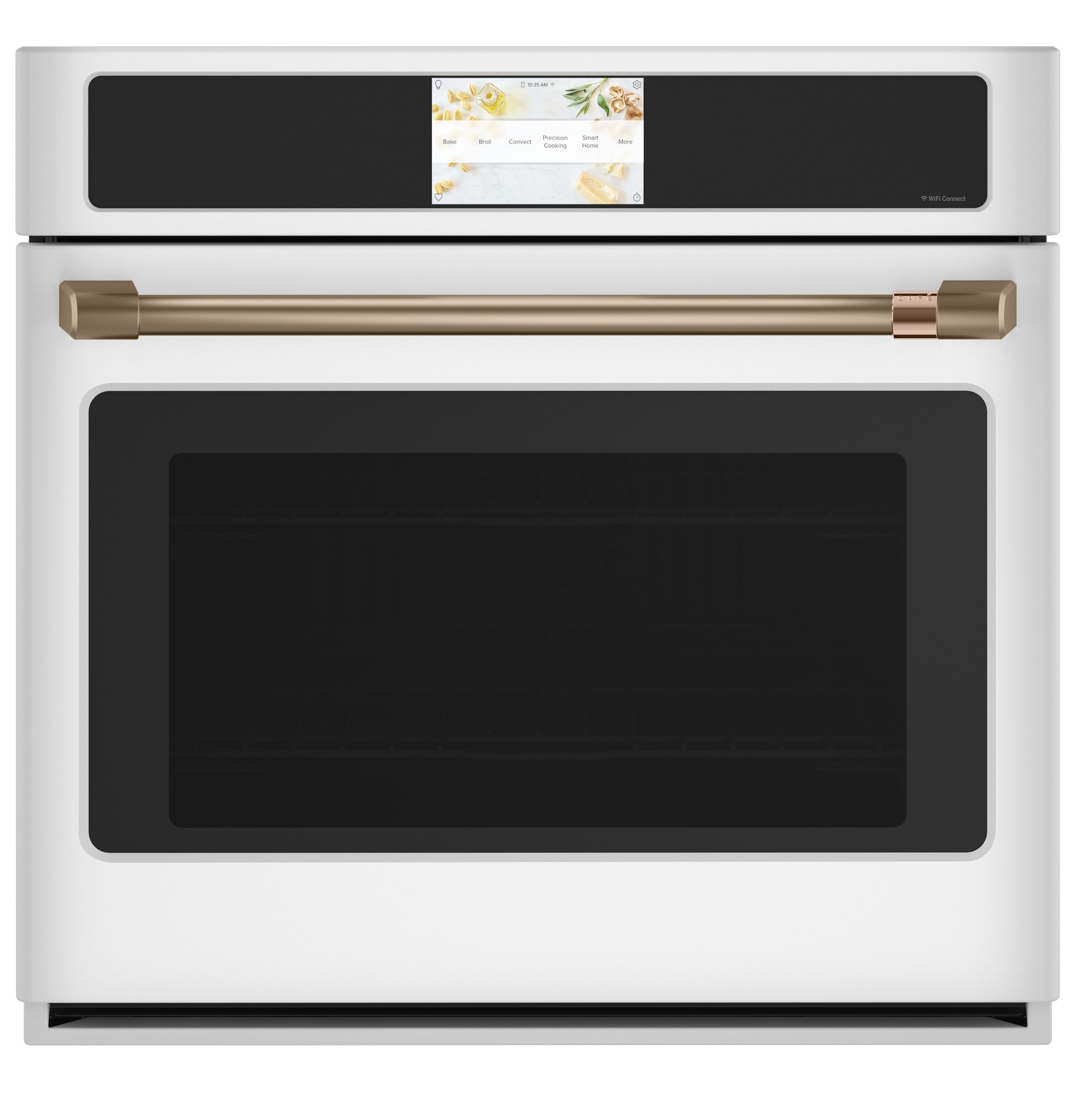 Café Matte White 30-Inch Built-In Convection Single Wall Oven - 5.0 Cu.Ft Capacity (Model CTS90DP4NW2) - Perfect for Modern Kitchens & Home Baking