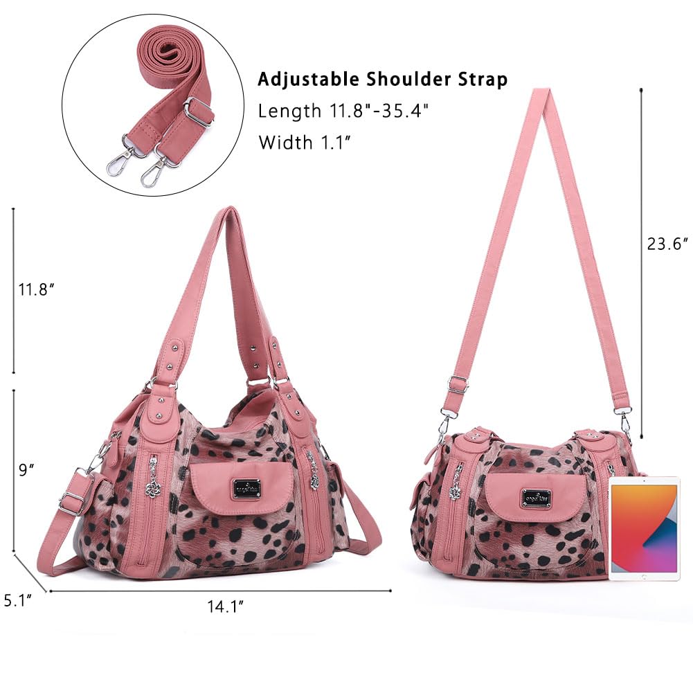 Angel Kiss Women's Large Shoulder Bag - Faux Leather Hobo Tote Purse with Multiple Pockets, Stylish Satchel for Work, Travel & Daily Use