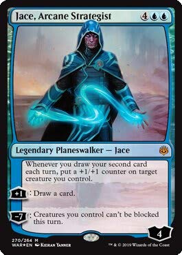 Magic: The Gathering - Jace, Arcane Strategist Foil Planeswalker Card - War of The Spark Exclusive - Perfect for MTG Deck Building & Collectors
