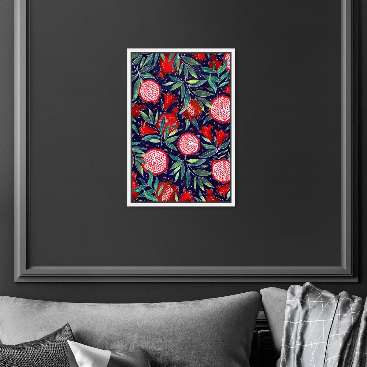 Blooming Tropical Flowers Framed Canvas Wall Art - White Cabin & Lodge Decor for Kitchen, Living Room, Bedroom | Nature-Inspired Home Decor & Gift Idea