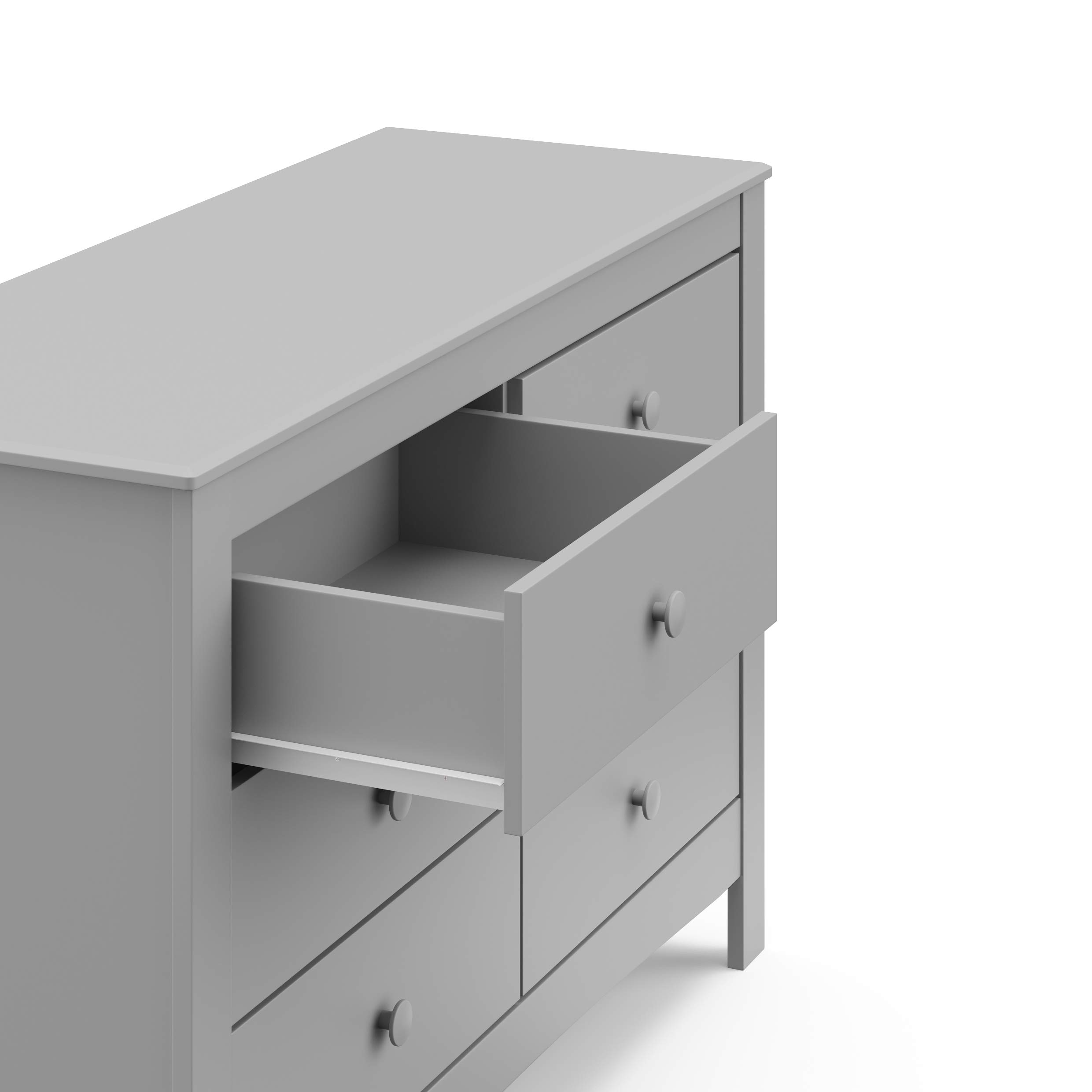 Graco Noah 6-Drawer Kids Dresser - GREENGUARD Gold Certified Nursery Dresser for Baby & Toddler Bedroom (Pebble Gray) | Perfect for Organizing Clothes, Toys & Nursery Essentials