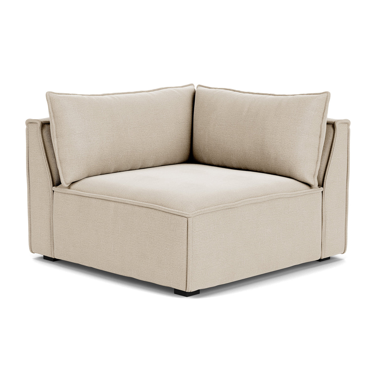 Daphne Fabric 1-Seater Right Corner Modular Sofa - Compact Sectional Couch for Small Spaces, Living Rooms & Apartments