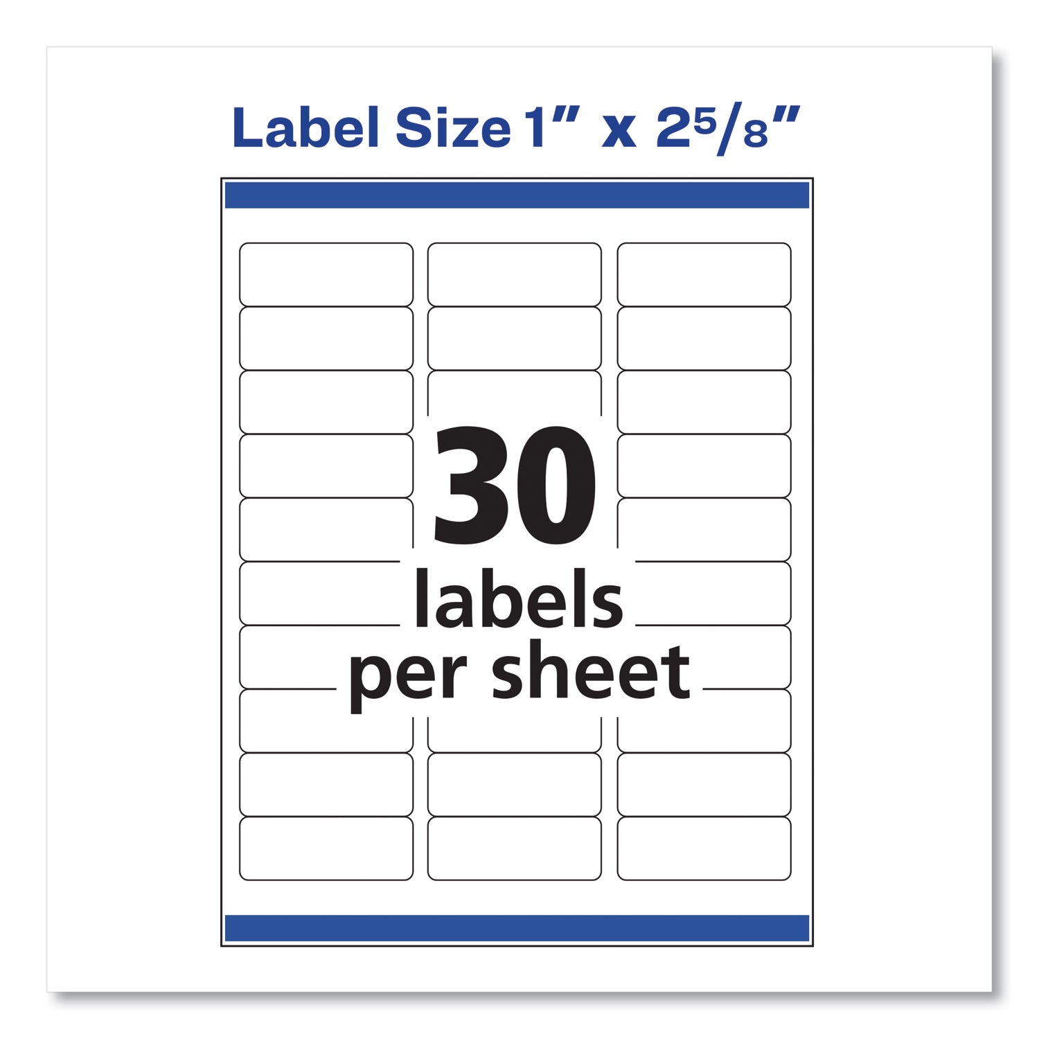 Avery® Easy Peel White Address Labels with Sure Feed Technology for Laser Printers, 1