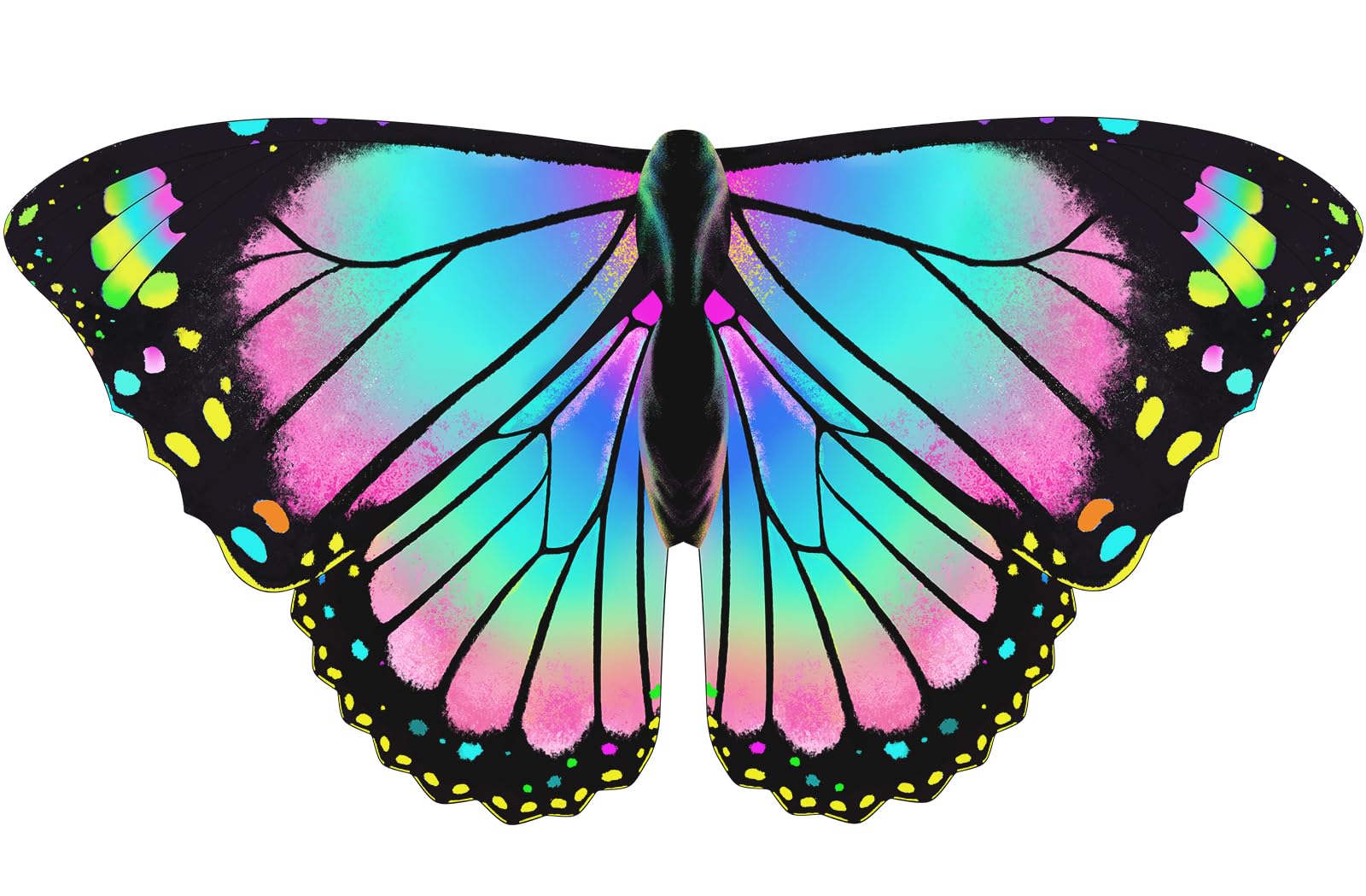 iROLEWIN Butterfly Wings Costume for Kids - Toddler Dress Up Wings for Girls & Boys, Play Pretend Bug Costume Accessories - Perfect for Halloween, Birthday Parties & Dress Up Play