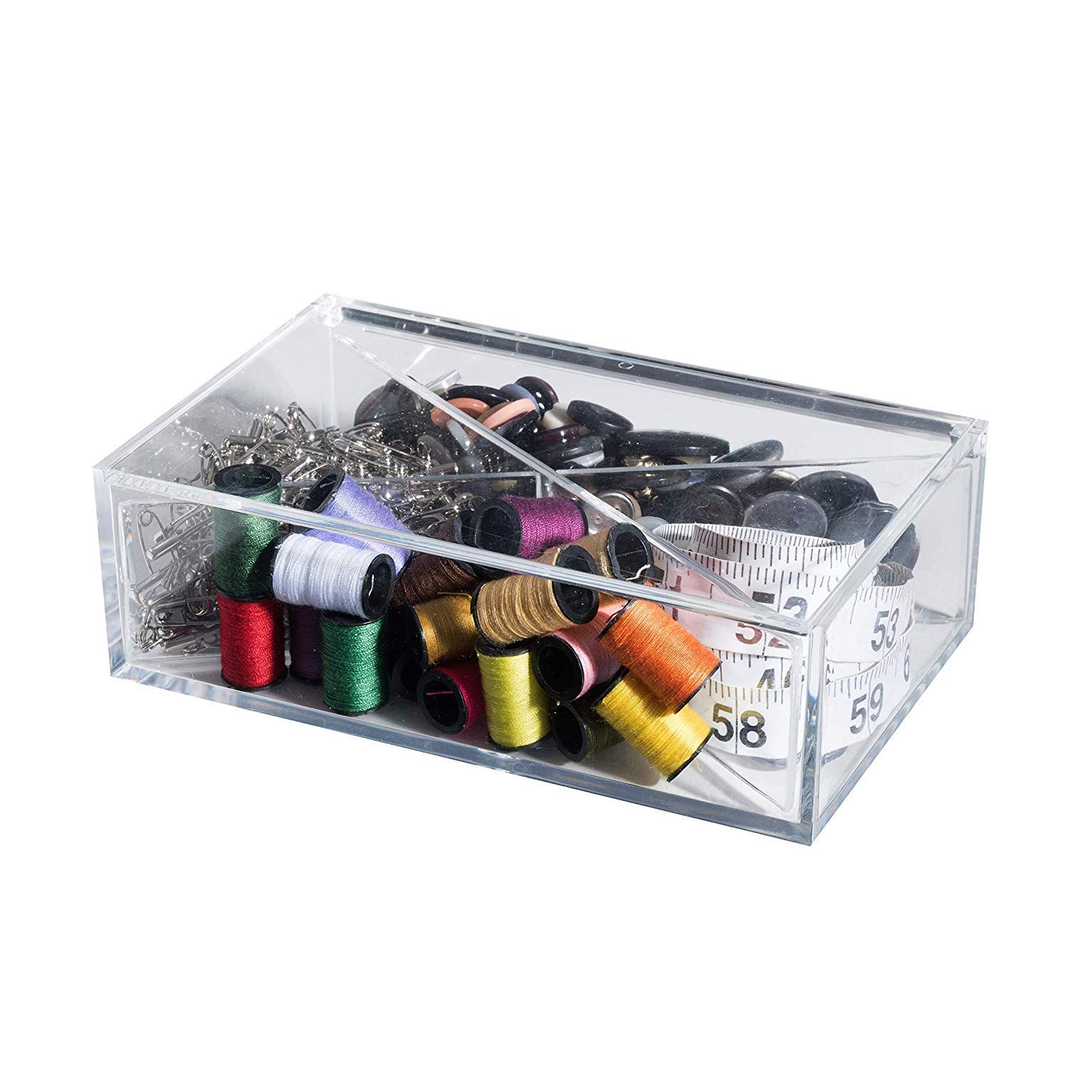 Hammont 24-Pack Clear Acrylic Storage Boxes - 6.3