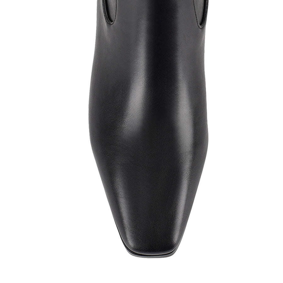 Camden Thigh High Boots for Women - Black Leather Knee High Boots | Stylish Winter & Fall Fashion Boots for Outfits & Parties