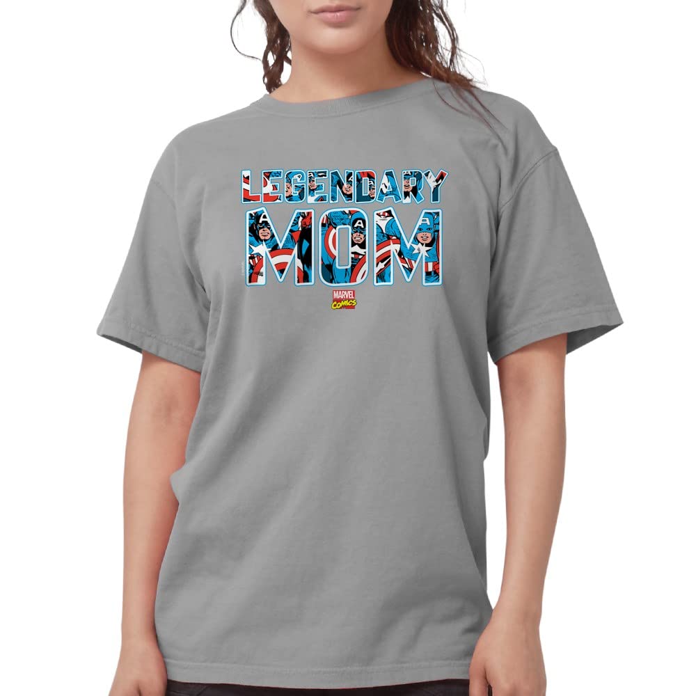 Captain America Mom Women's Comfort Colors T-Shirt | Superhero Graphic Tee for Moms | Casual Wear & Gift Idea