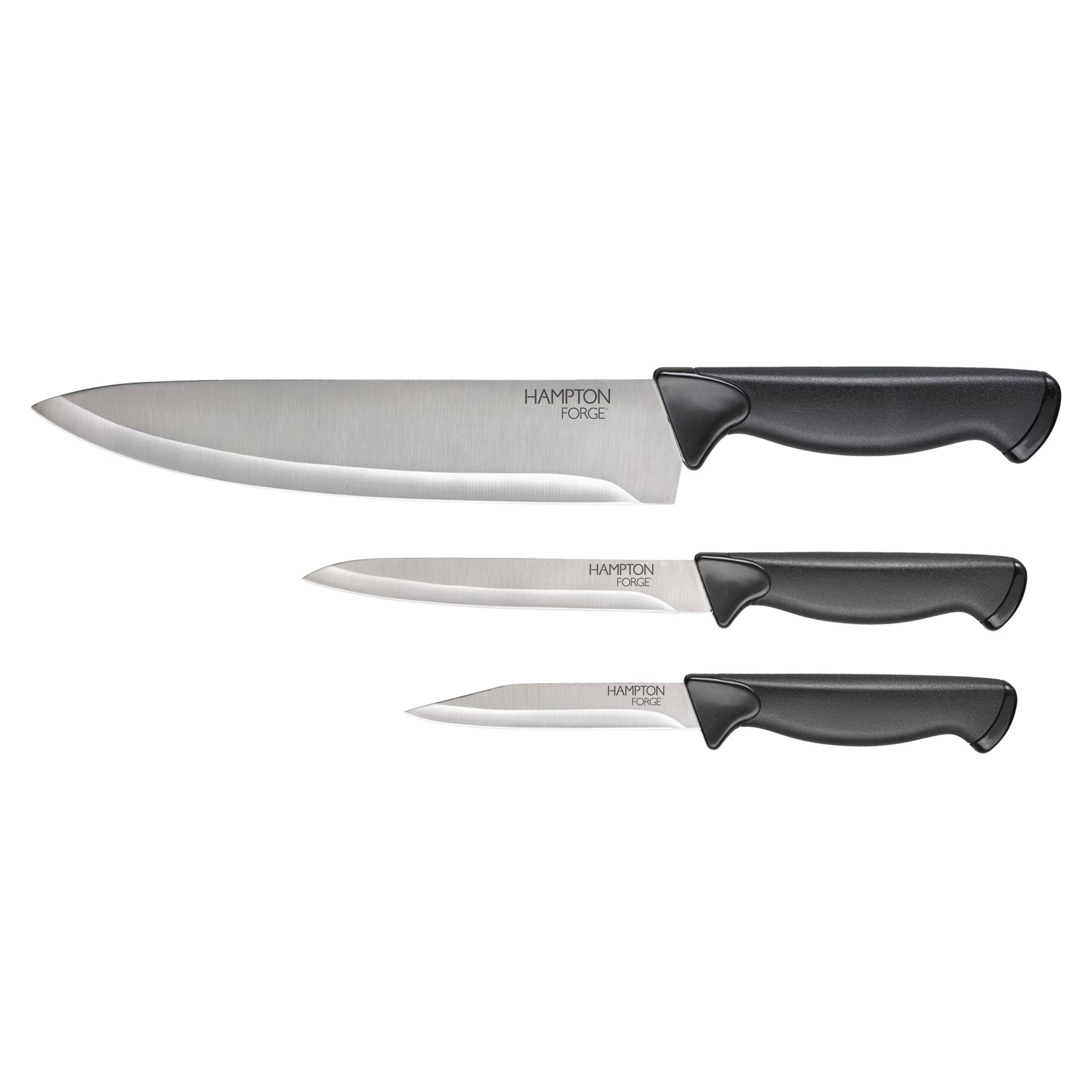 Premium Emmet 3-Piece Stainless Steel Cutlery Set - Knife, Fork & Spoon for Camping, Picnics & Travel - Durable Outdoor Dining Utensils