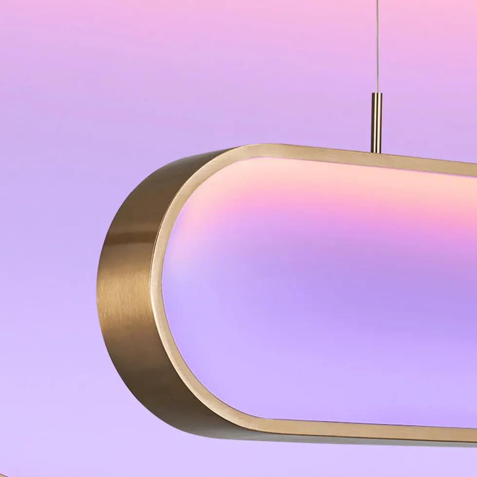 Modern Round LED Pendant Light Fixture - Dimmable Hanging Ceiling Lamp for Kitchen Island, Dining Room & Bedroom Lighting