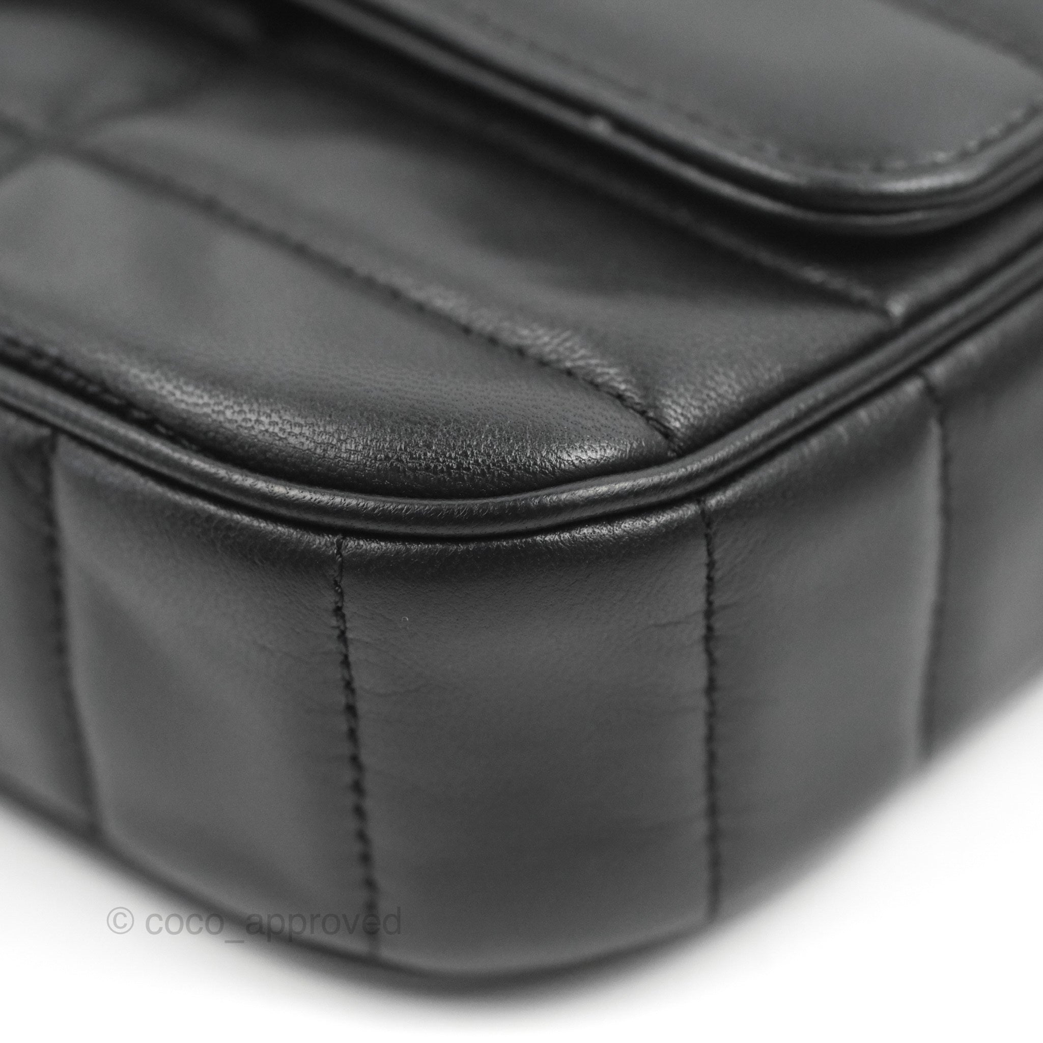 Celine Monochrome Quilted Goatskin Matelasse Bag with Black Gold Hardware - Luxury Crossbody Purse for Women, Perfect for Evening Events & Date Nights