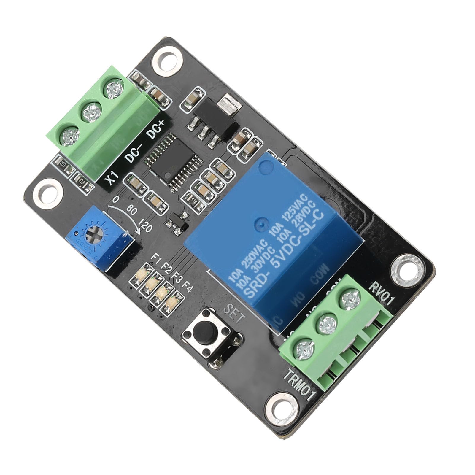 FTVOGUE Timer Relay Module - Self-Locking Delay On/Off Time Switch for DC 5V 12V 24V - Perfect for Home Automation, Industrial Control, and DIY Electronics Projects