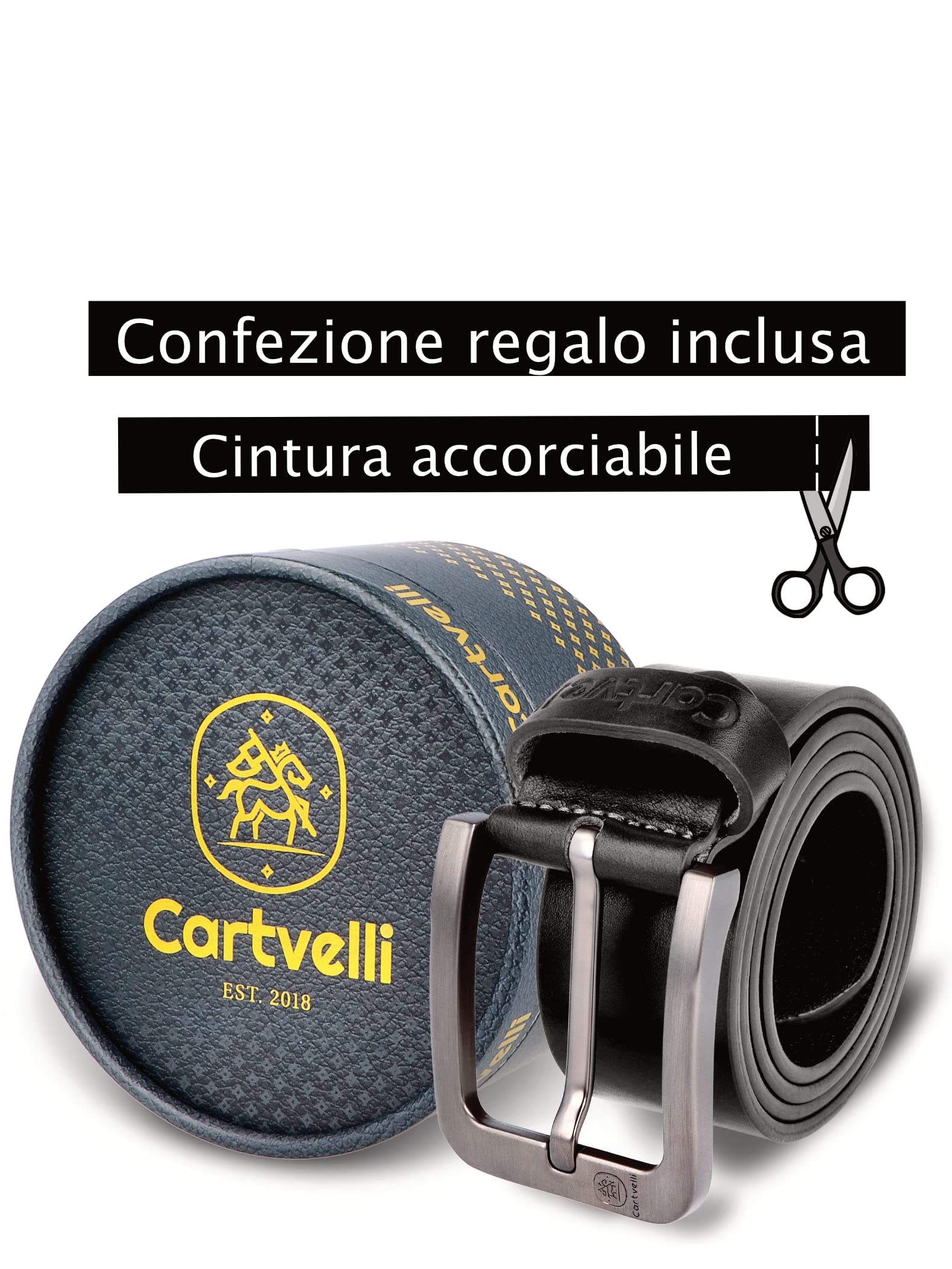 Premium Italian Leather Belt for Men - Genuine 40mm Cowhide Dress Belt with Gift Box - Perfect for Business, Casual & Formal Wear