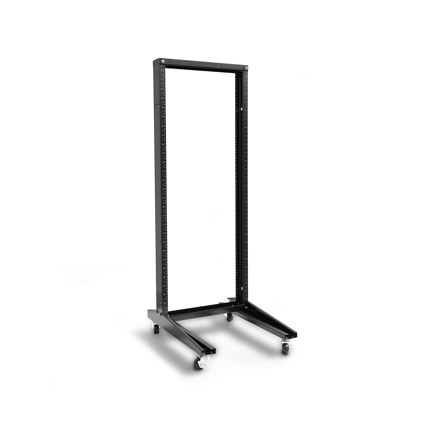 42U Open Frame Server Rack - Heavy Duty 2 Post Network Relay Rack with 600LB Capacity for IT Equipment | Ideal for Data Centers, Server Rooms & Network Installations