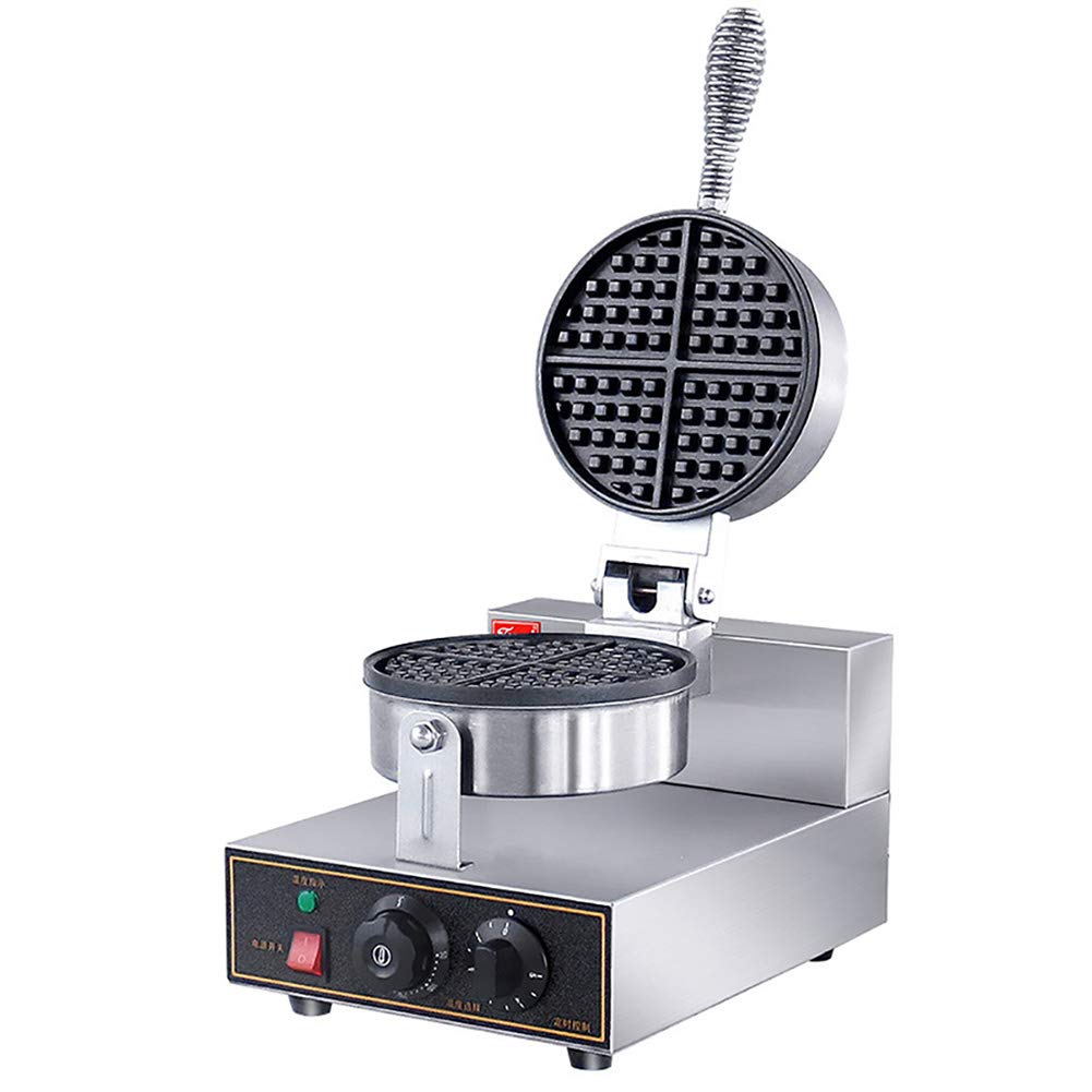 1200W Electric Waffle Maker with Non-Stick Baking Pan - 110V/220V Dual Voltage for Home, Restaurant & Breakfast Business Use