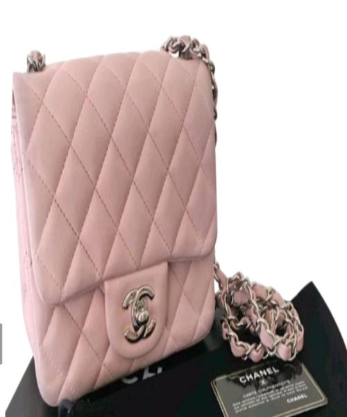 Chanel Mini Flap Bag in Pink | Luxury Quilted Leather Crossbody Purse for Women | Perfect for Date Night & Special Occasions
