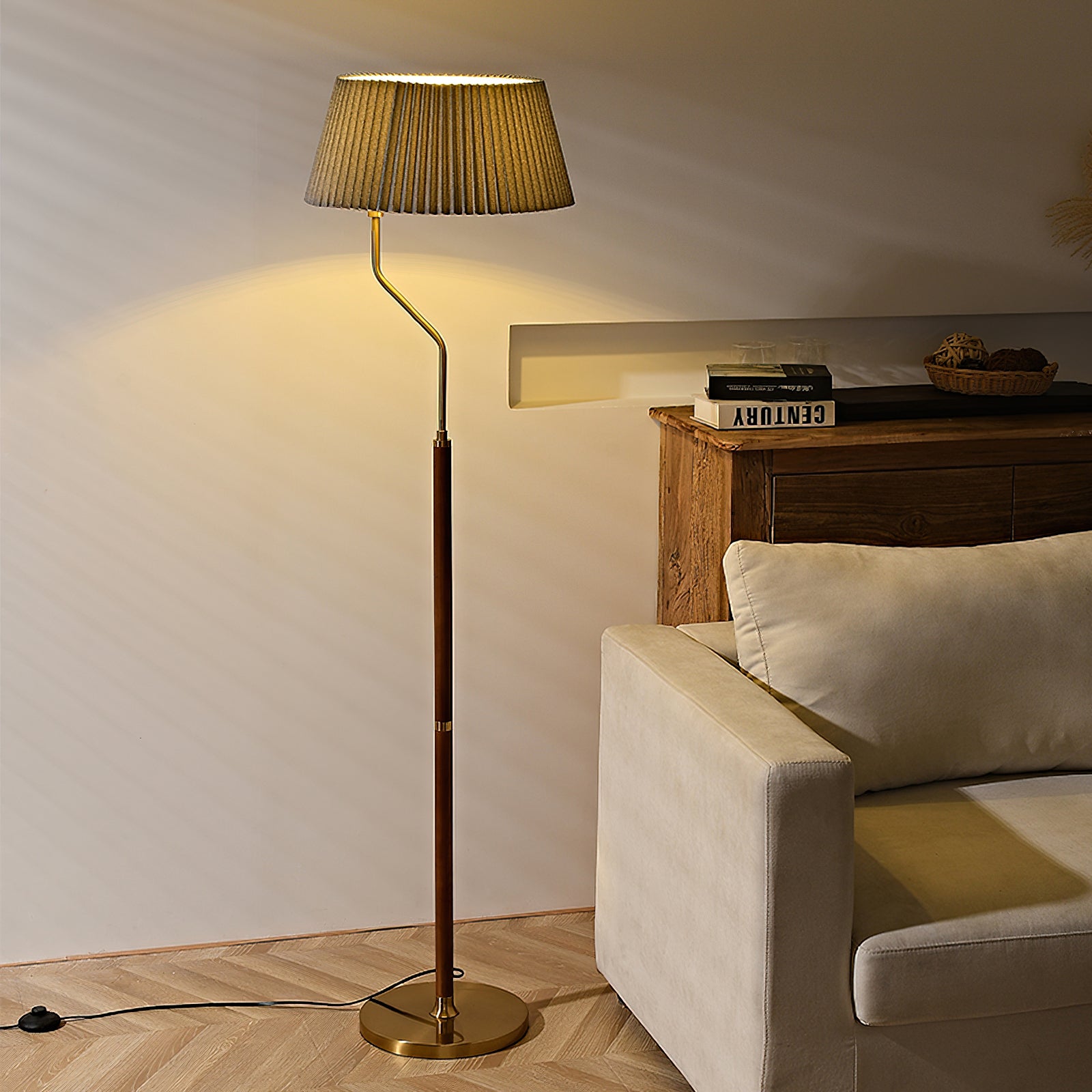Bergboms Modern Floor Lamp with Adjustable Height - Bright LED Standing Light for Living Room, Bedroom & Office - Perfect for Reading, Working & Relaxing