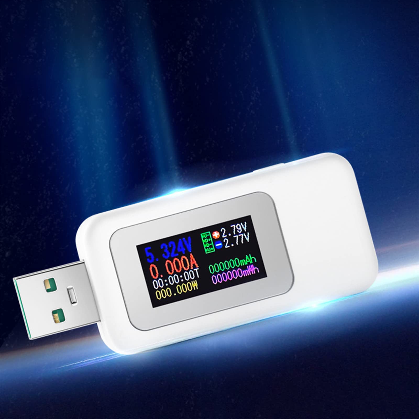 USB Power Meter Tester - 4-24V DC 5A LCD Display for Voltage Current Measurement, QC 2.0/3.0 Compatible - Test Charger Cables Speed & Power Bank Capacity - Perfect for Electronics Repair, DIY Projects & Charging Device Analysis