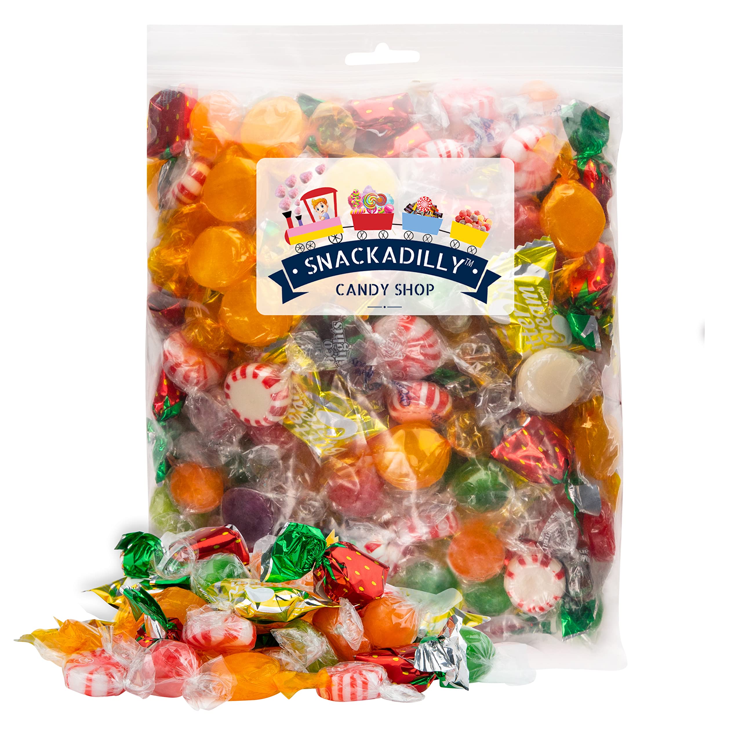 3 Pounds Hard Candy Assortment Mix - Delicious Bulk Candy Variety Pack for Parties, Holidays & Gifting - Sour, Fruity & Classic Flavors
