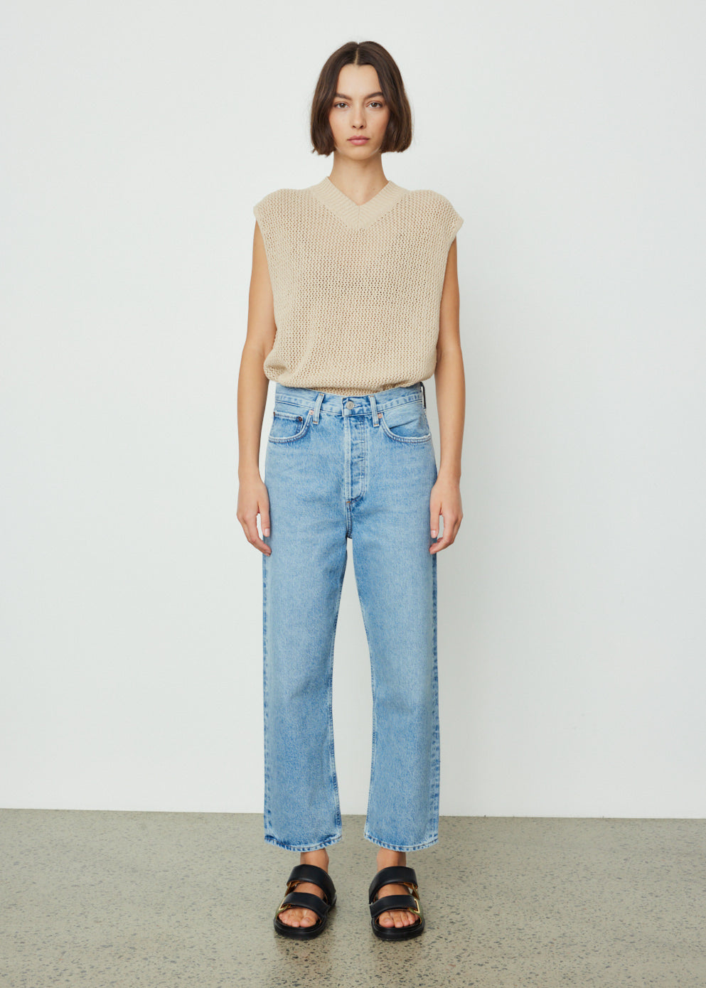 90s Vintage Crop Mid Rise Loose Straight Jeans for Women - Retro High Waisted Distressed Denim Pants - Perfect for Casual Outfits, Street Style & Everyday Wear