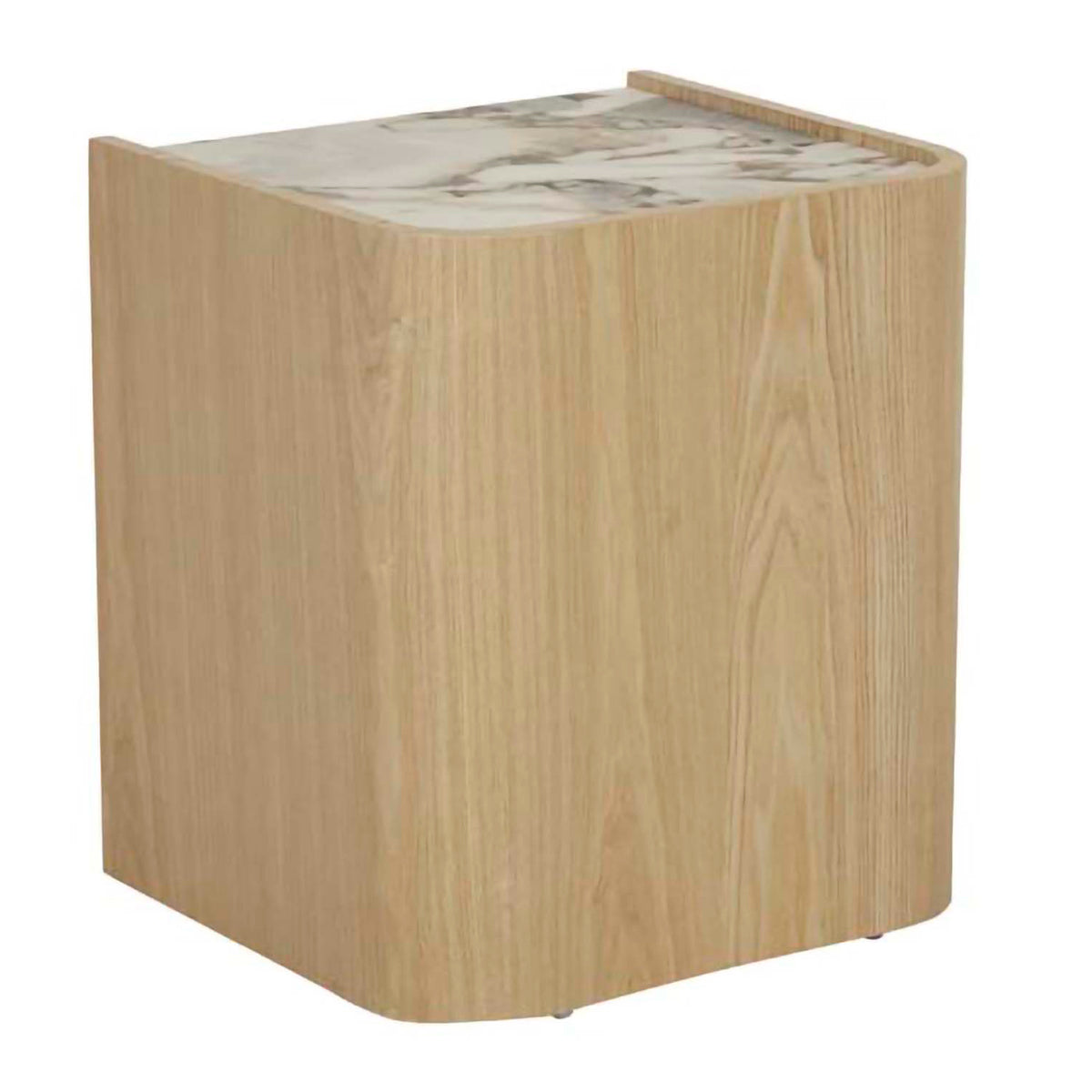 Globe West Elsie Bedside Table - Modern Nightstand with Storage Drawer for Bedroom, Living Room & Office - Stylish Wooden End Table with Shelf