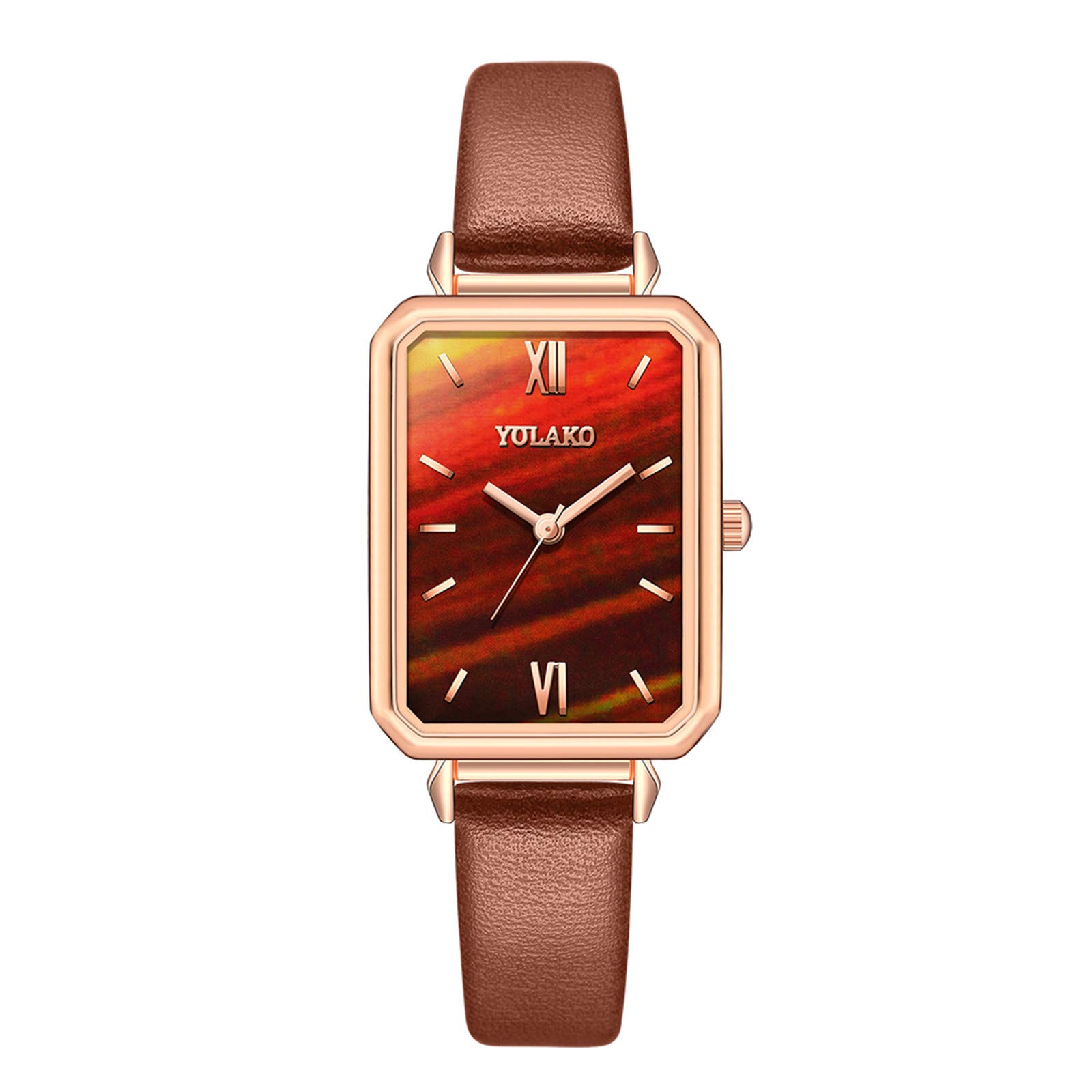 Ladies Vintage Leather Strap Quartz Watch - Casual Women's Fashion Watch with Adjustable Band | Perfect for Everyday Wear, Office & Date Nights