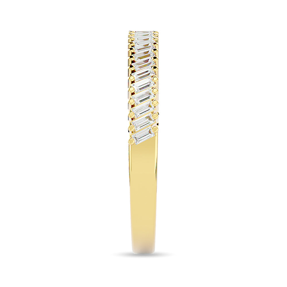 14K Yellow Gold Diamond Ladies Band Ring - 1/4 Carat Total Weight, Elegant Wedding & Anniversary Jewelry Gift for Women