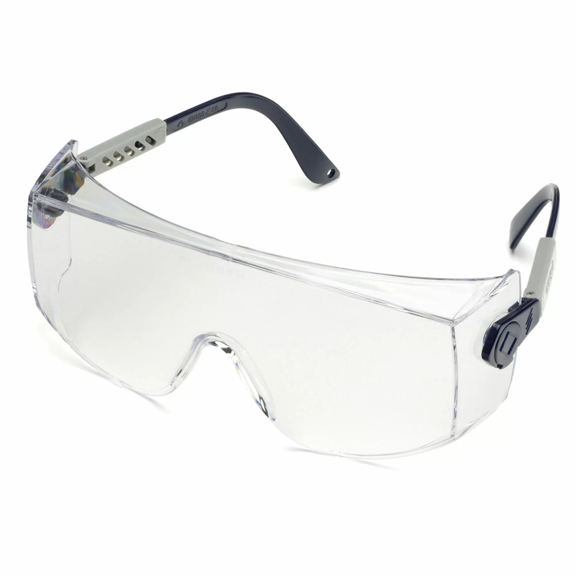 Elvex® OVR Spec™ Cover Safety Glasses - ANSI Z87.1 Certified Protective Eyewear for Construction, Woodworking & DIY Projects - Clear Anti-Fog Lens with UV Protection