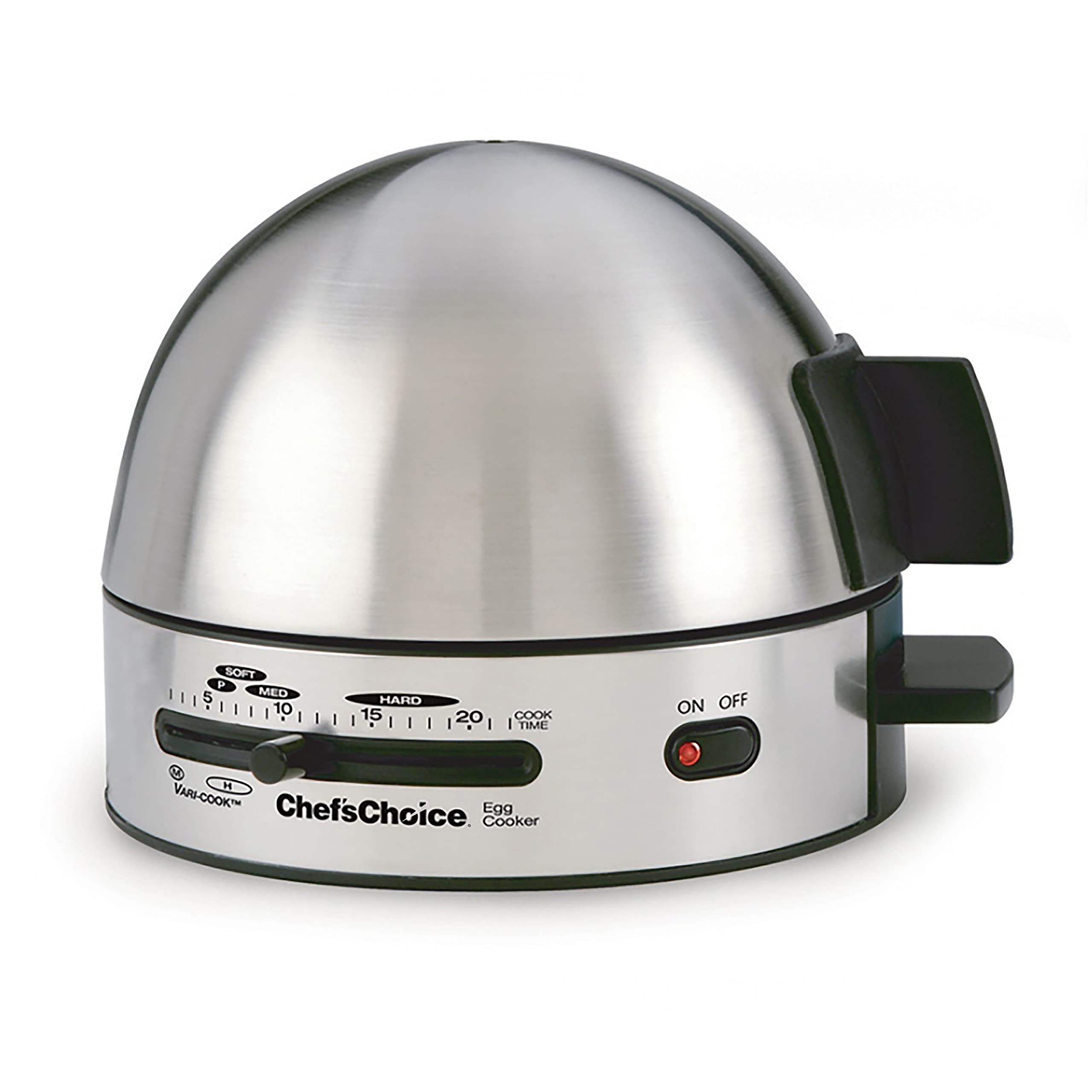 Chef'sChoice Automatic Electric Egg Cooker - 7 Egg Capacity, Digital Timer, Beep Alert, Nonstick Stainless Steel - Perfect for Hard/Soft Boiled, Poached & Scrambled Eggs (350W, Metallic) | Ideal for Breakfast, Meal Prep & Keto Diet