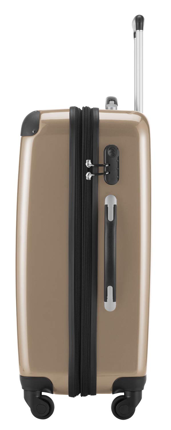 Premium Hand Luggage Carry-On Suitcase 65cm Champagne Color - Ideal for Business Travel & Weekend Getaways