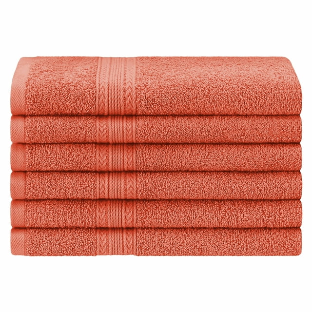 Premium 6-Piece Eco-Friendly Cotton Hand Towel Set - Soft, Absorbent & Sustainable Bath Towels for Kitchen, Bathroom & Gym - Ideal for Home, Spa & Travel Use