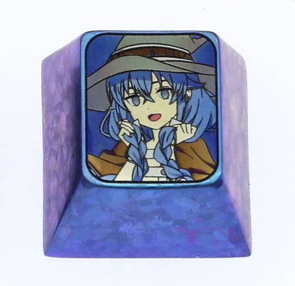 Mushoku Tensei & Quest of Memories Themed 1U Titanium Alloy Custom Keycaps - Anime & Gaming Character Art Keycaps for Mechanical Keyboards (Perfect for Gaming Setups & Collector Displays)
