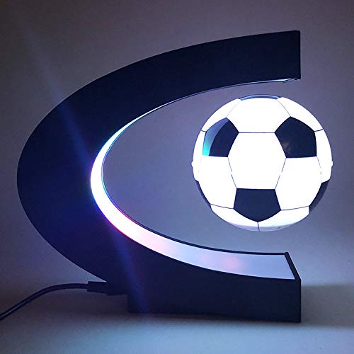 Football Soccer Magnetic Floating Night Light - LED Optical Illusion Desk Lamp for Home Decor, Kids Room, Birthday Gift | Perfect for Bedside, Nursery, Game Room & Christmas Decorations