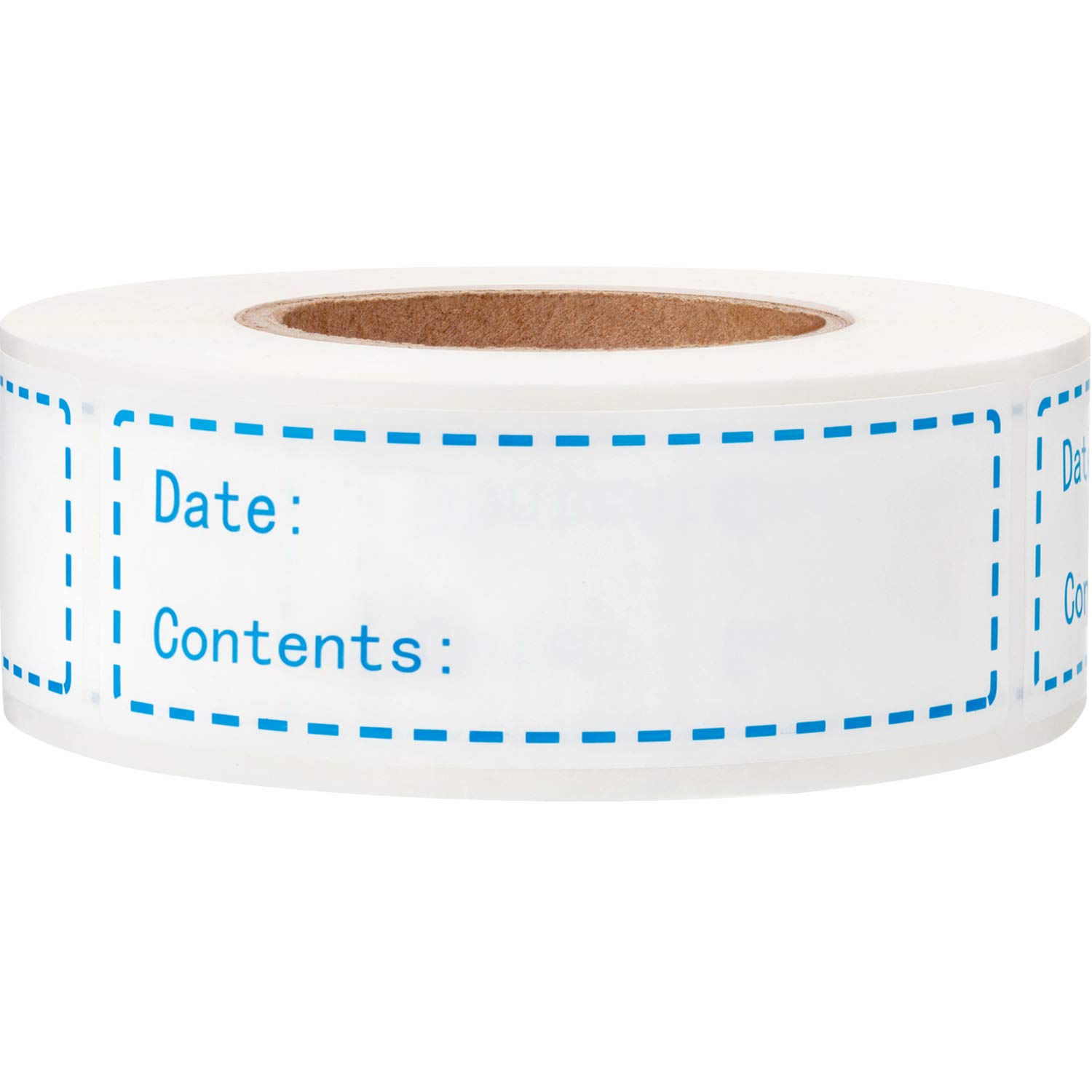Removable Freezer Labels 1 x 3 Inch - Waterproof Food Storage Stickers for Refrigerator, Freezer & Pantry Organization - Durable Paper Labels (Blue) - Perfect for Meal Prep, Leftovers & Bulk Food Storage