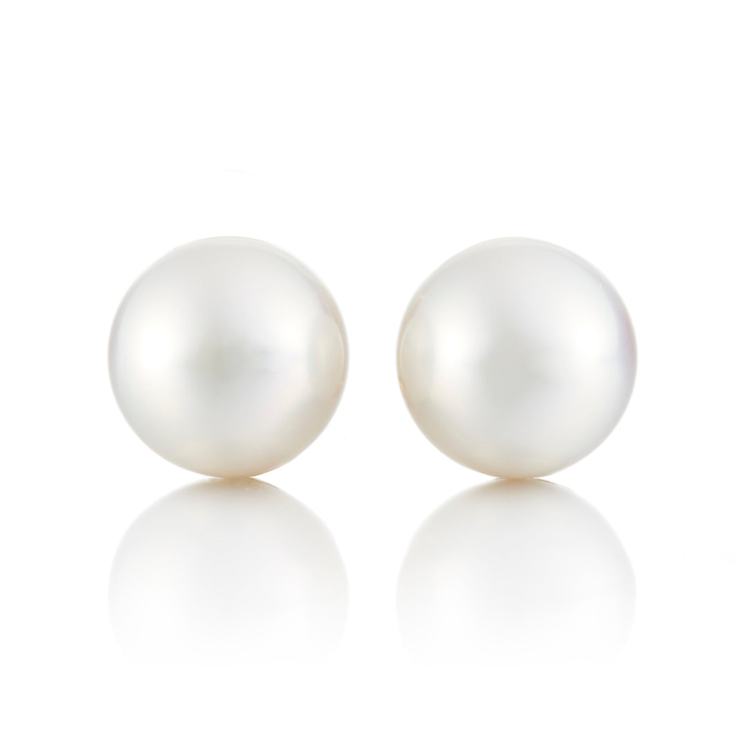 14mm White South Sea Pearl Earrings for Women - Elegant & Timeless Pearl Jewelry - Perfect for Weddings, Parties & Special Occasions