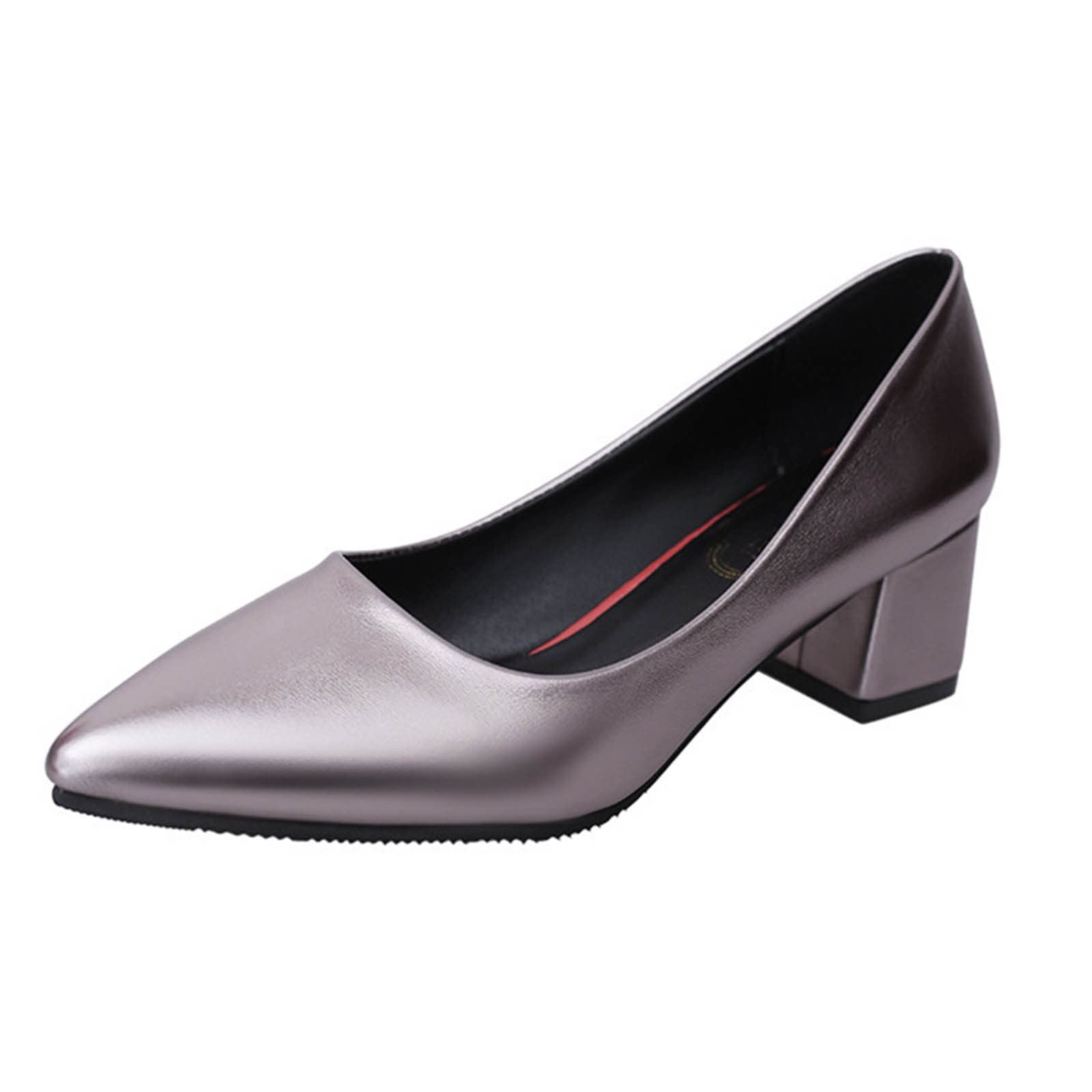 HCJYAL Women's Mid Heel Strap Pumps - Pointed Toe Fashion Shoes for Spring & Summer | Casual Office Wear, Date Night, Wedding & Party Occasions