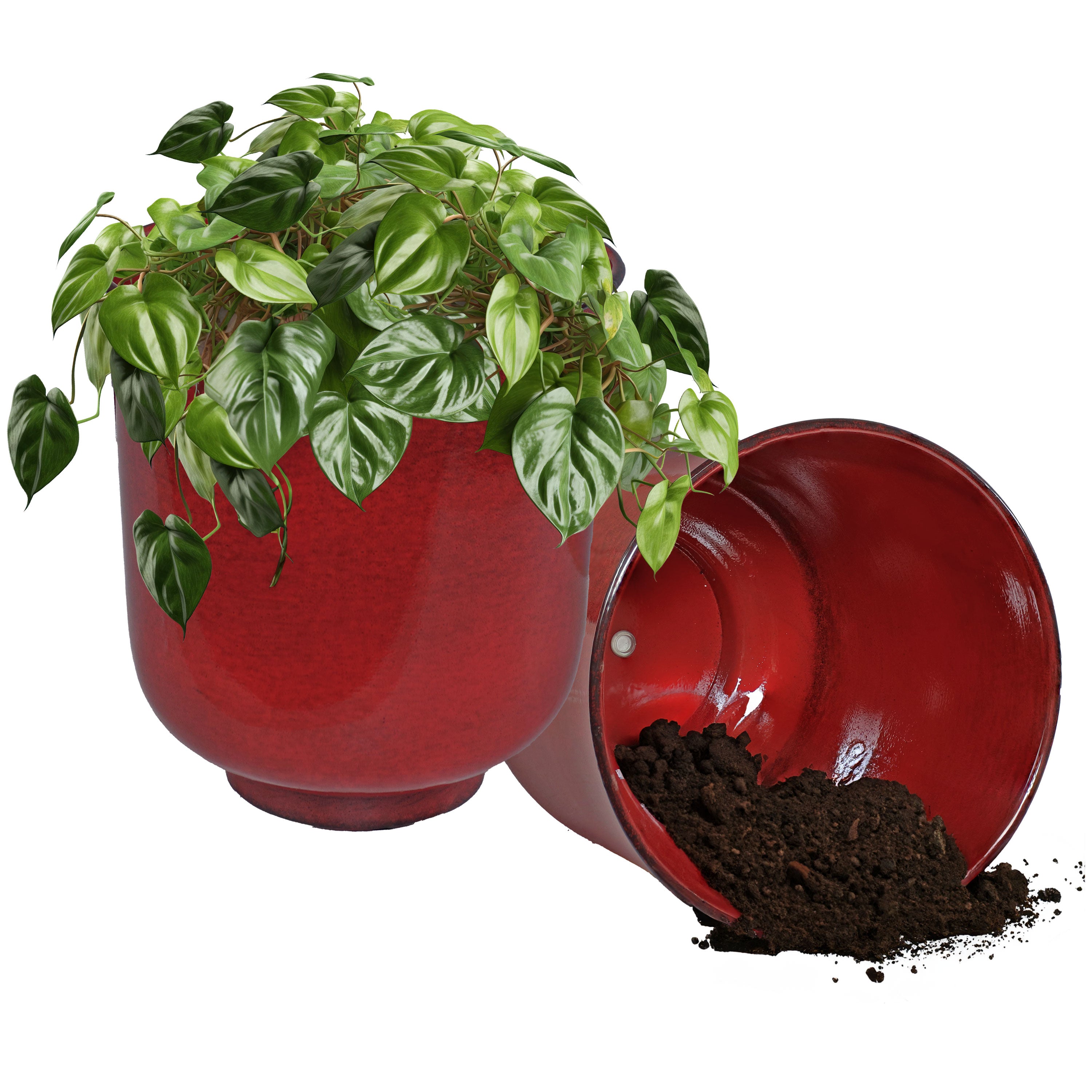 Sunnydaze Vivian Metal Outdoor Plant Pots - 11 Inch Rust-Resistant Garden Planters for Patio, Deck & Balcony Decor - Perfect for Flowers, Succulents & Herbs
