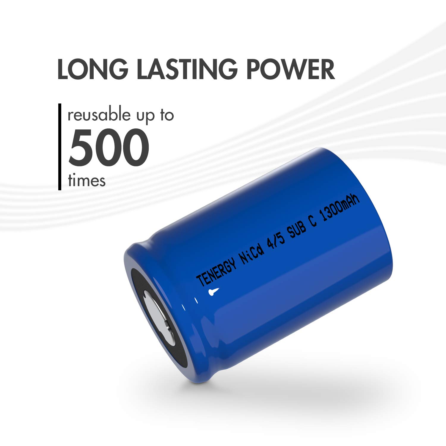 Tenergy 4/5 SubC 1.2V 1300mAh NiCD Rechargeable Batteries - 15 Pack for RC Cars, Robotics, Power Tools, and Emergency Lighting