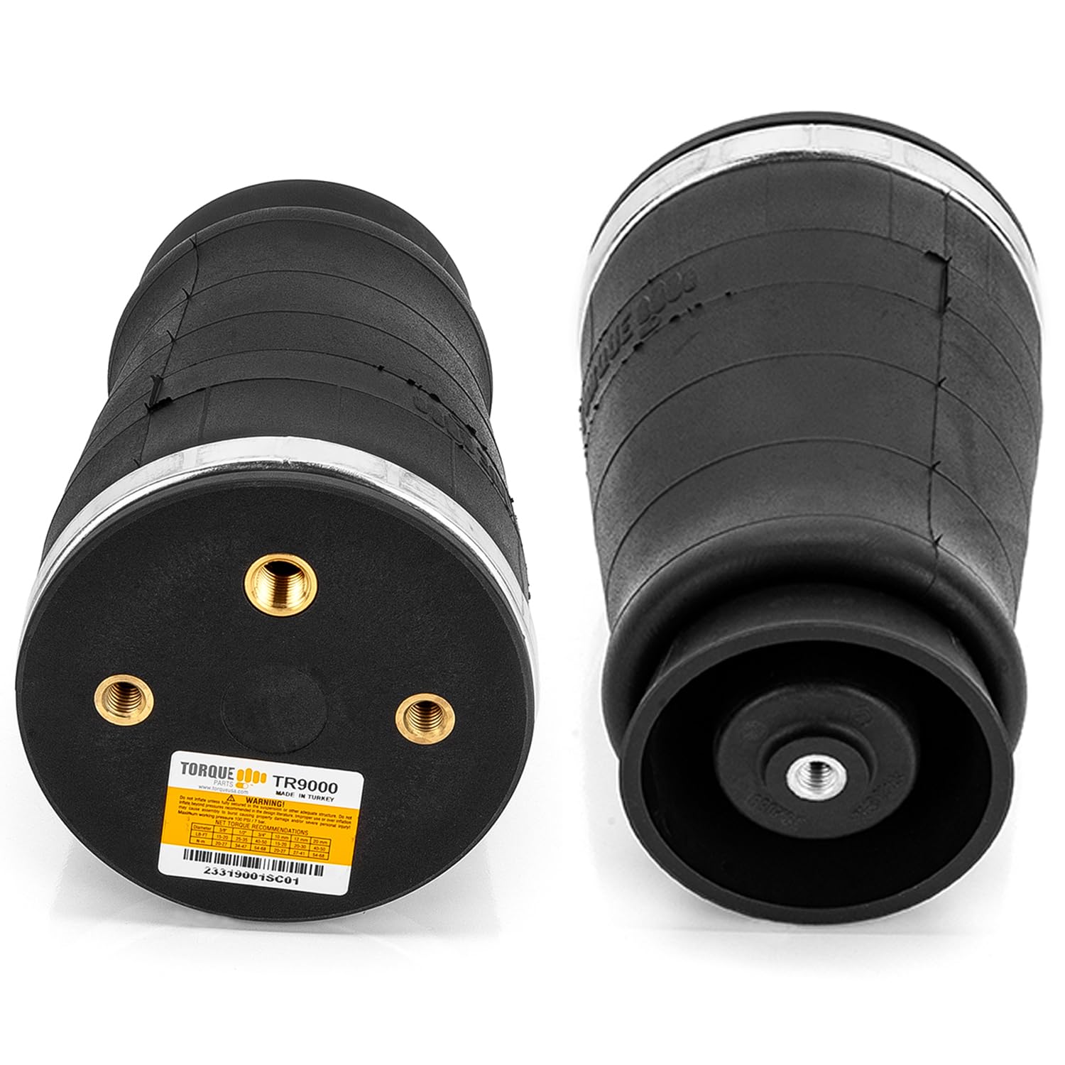TORQUE 2-Piece 9000 Air Bag Replacement Kit - Compatible with Firestone Ride-Rite 9000 & Torque Airbag Suspension Systems (Replaces Firestone 9000 Air Spring) - Perfect for Heavy-Duty Trucks, RVs, and Towing Applications (2 x TR9000)