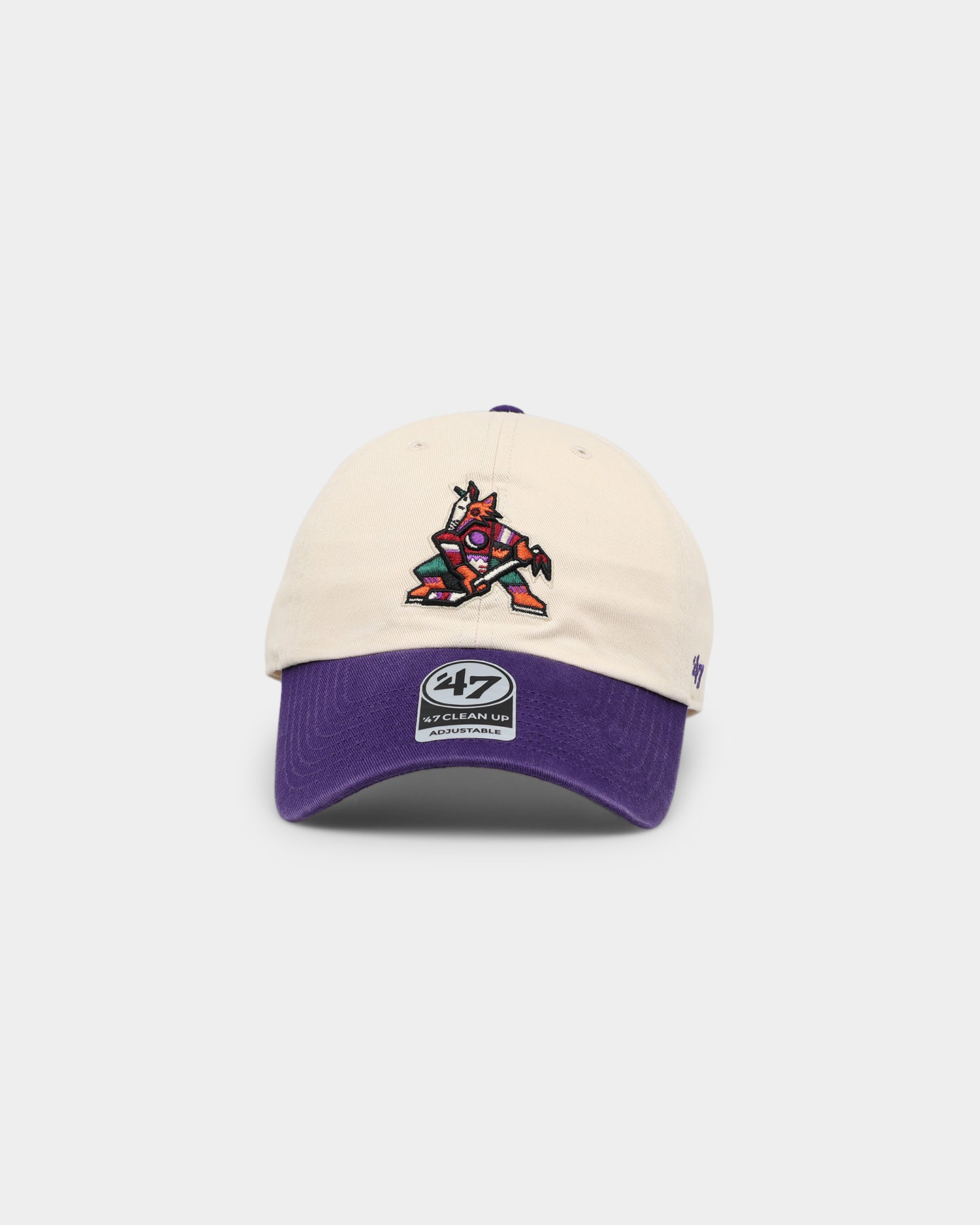 47 Brand Arizona Coyotes Two Tone 47 Clean Up Strapback Adjustable Hat - Casual Baseball Cap for Men & Women - Perfect for Sports, Outdoor Activities & Fan Gear