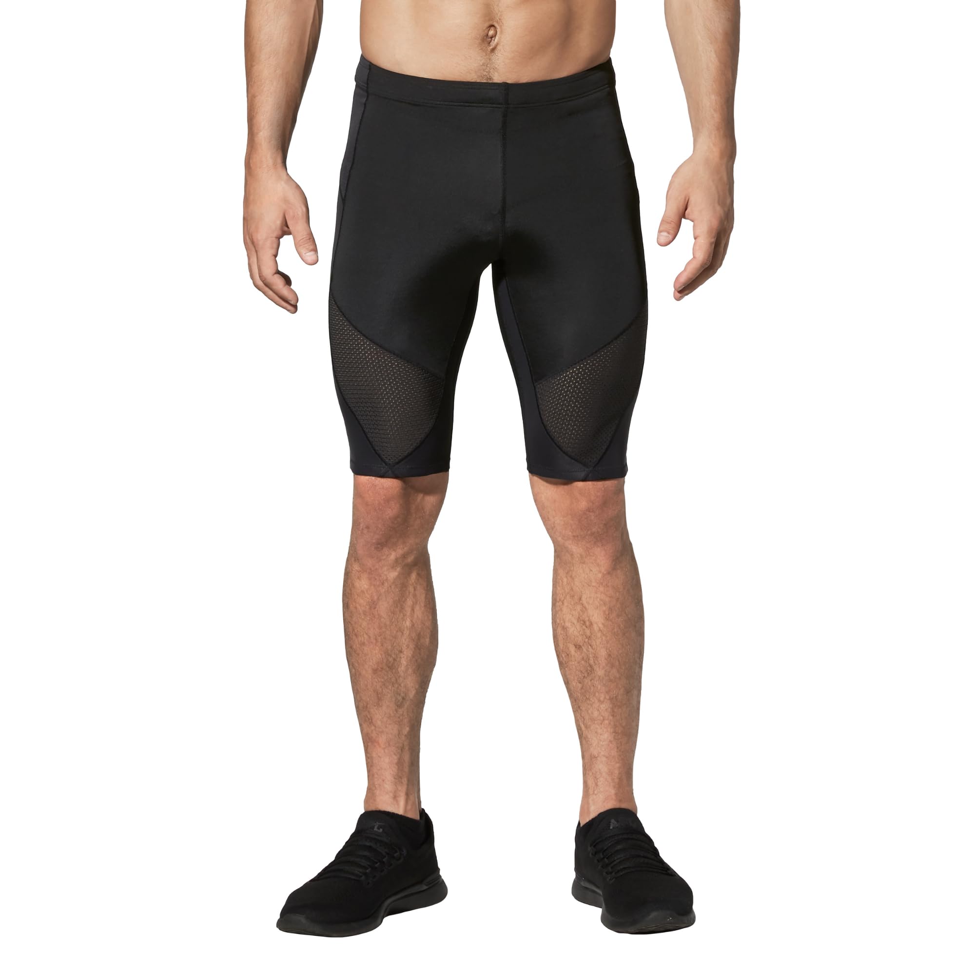 CW-X Men's Stabilyx Ventilator Joint Support Compression Shorts - Breathable Workout Gear for Running, Cycling & Cross Training - Knee & Hip Stabilization for Active Lifestyles