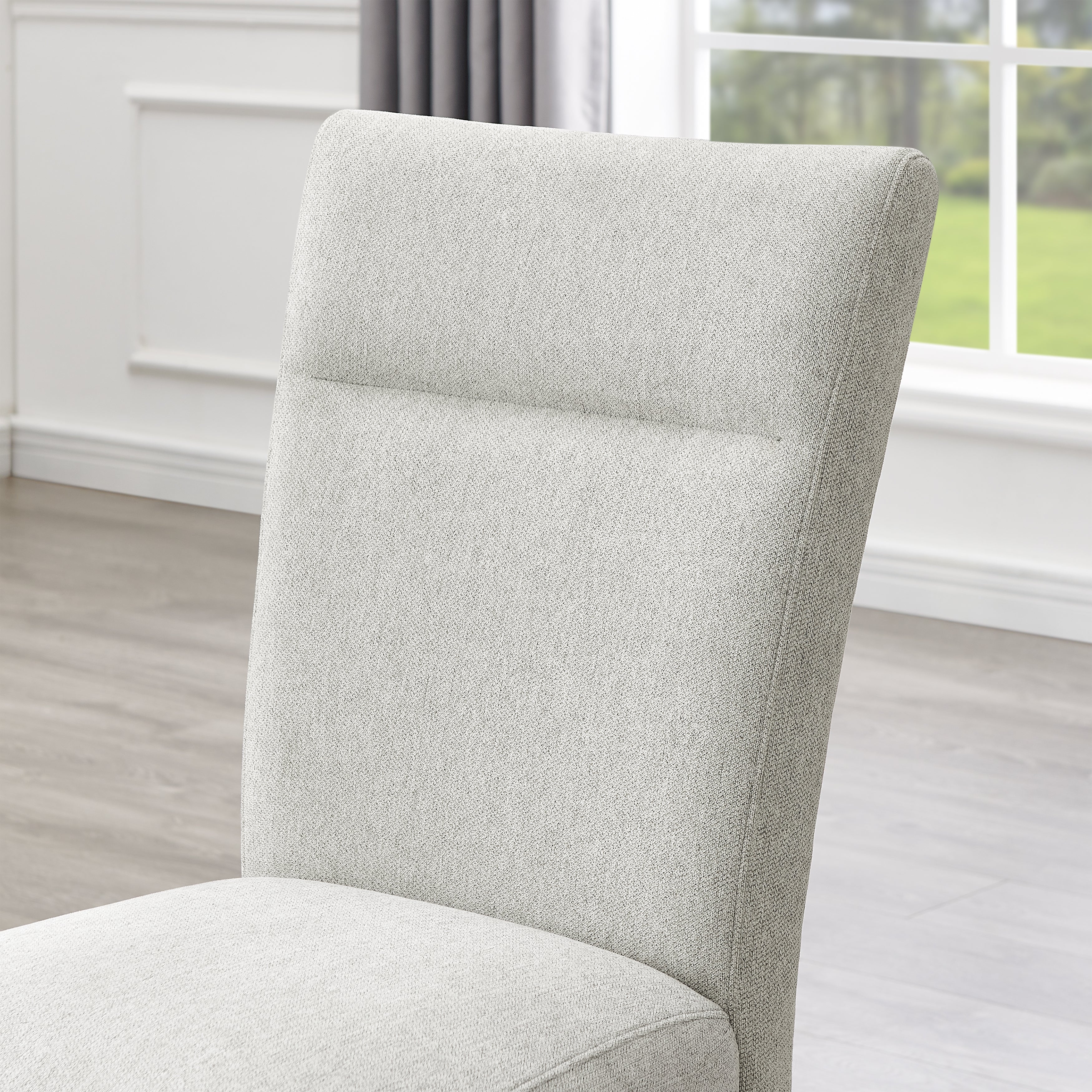 Roundhill Furniture Sorlen Modern Gray Upholstered Dining Chairs Set of 2 - Stylish Comfort for Kitchen, Dining Room & Home Office