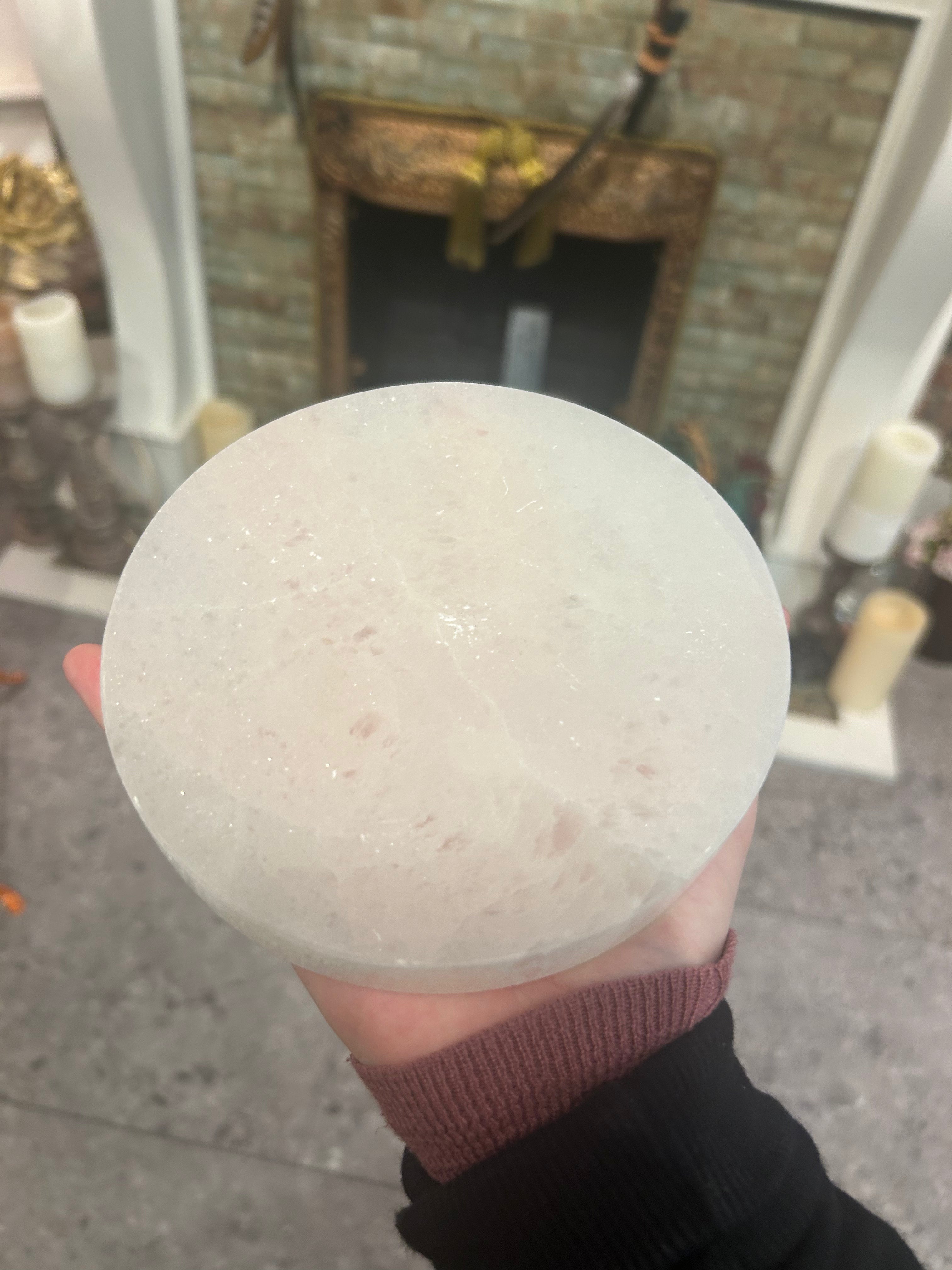 Large Selenite Charging Plate - Natural Crystal Energy Charger for Healing Stones & Jewelry - Perfect for Reiki, Meditation & Spiritual Cleansing
