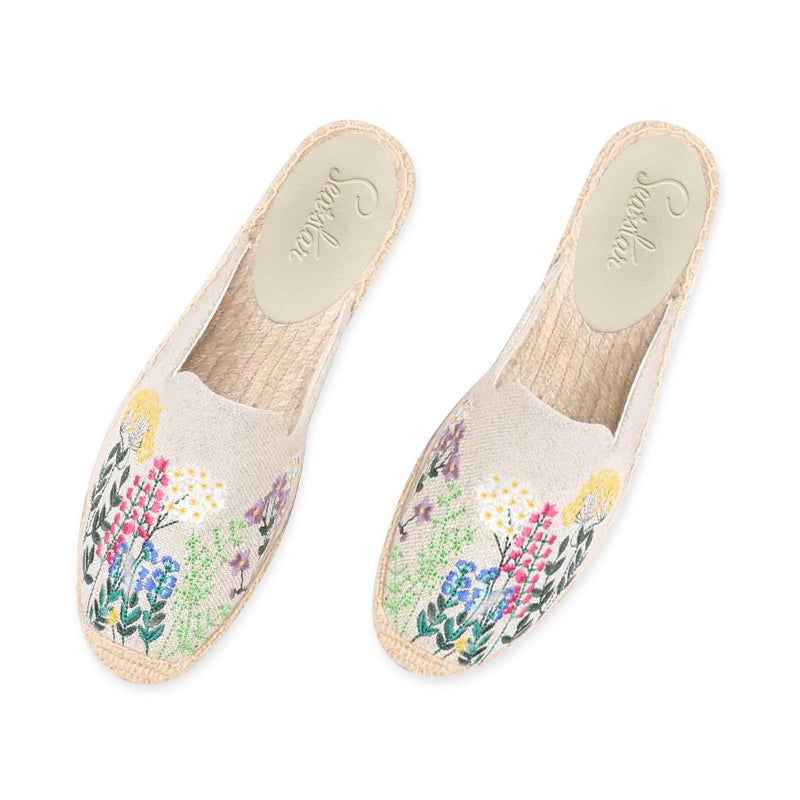 Bayside Floral Mules for Women - Comfortable Slip-On House Shoes with Floral Design - Perfect for Indoor, Outdoor, and Casual Wear