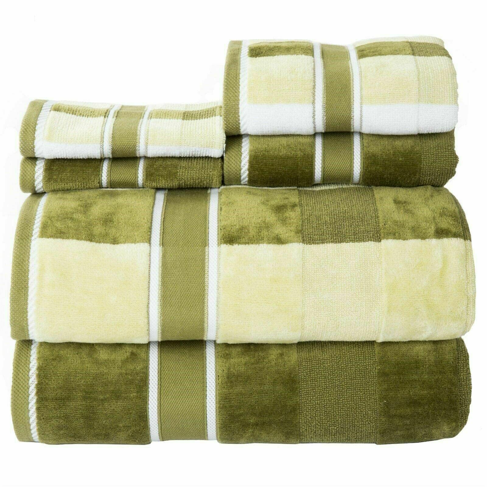 6-Piece Velour Towel Set - 100% Cotton Bath Towels, Hand Towels & Washcloths | Ultra Soft & Absorbent for Bathroom, Shower & Spa | Luxury Mikalo Towel Collection for Home & Hotel Use