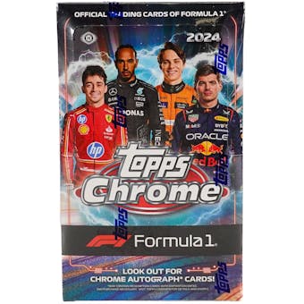 2024 Topps Chrome F1 Formula 1 Racing Cards Hobby Pack - Collectible Trading Cards for F1 Fans & Sports Memorabilia Enthusiasts - Perfect for Gifts, Display, and Trading