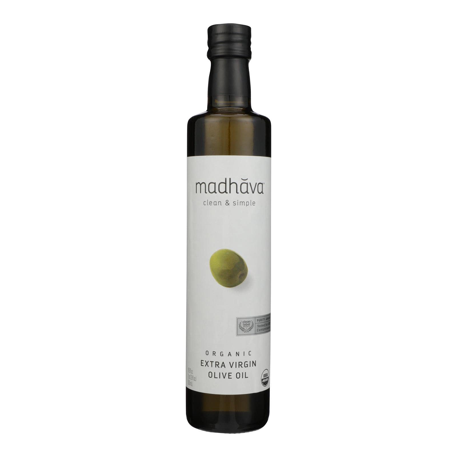 Organic Extra Virgin Olive Oil by Madhava - Case of 6 (16.9 Fl Oz Bottles) - Perfect for Cooking, Salad Dressings & Healthy Recipes