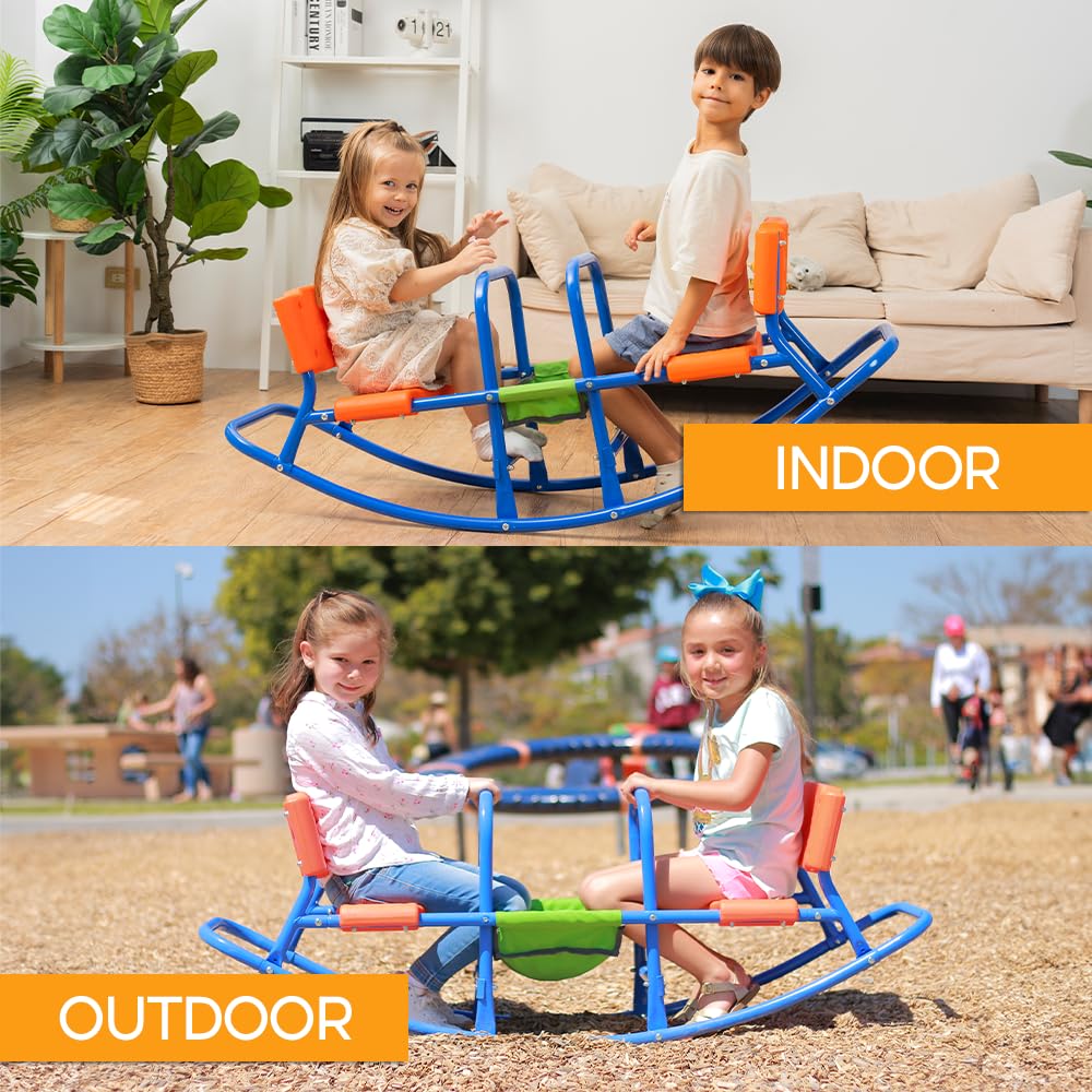 Outdoor Kids Teeter Totter Seesaw - Durable Rocking Toy for Boys & Girls Ages 3-6 | Perfect for Backyard, Playground & Indoor Play | Fun Birthday Gift for Toddlers & Preschoolers