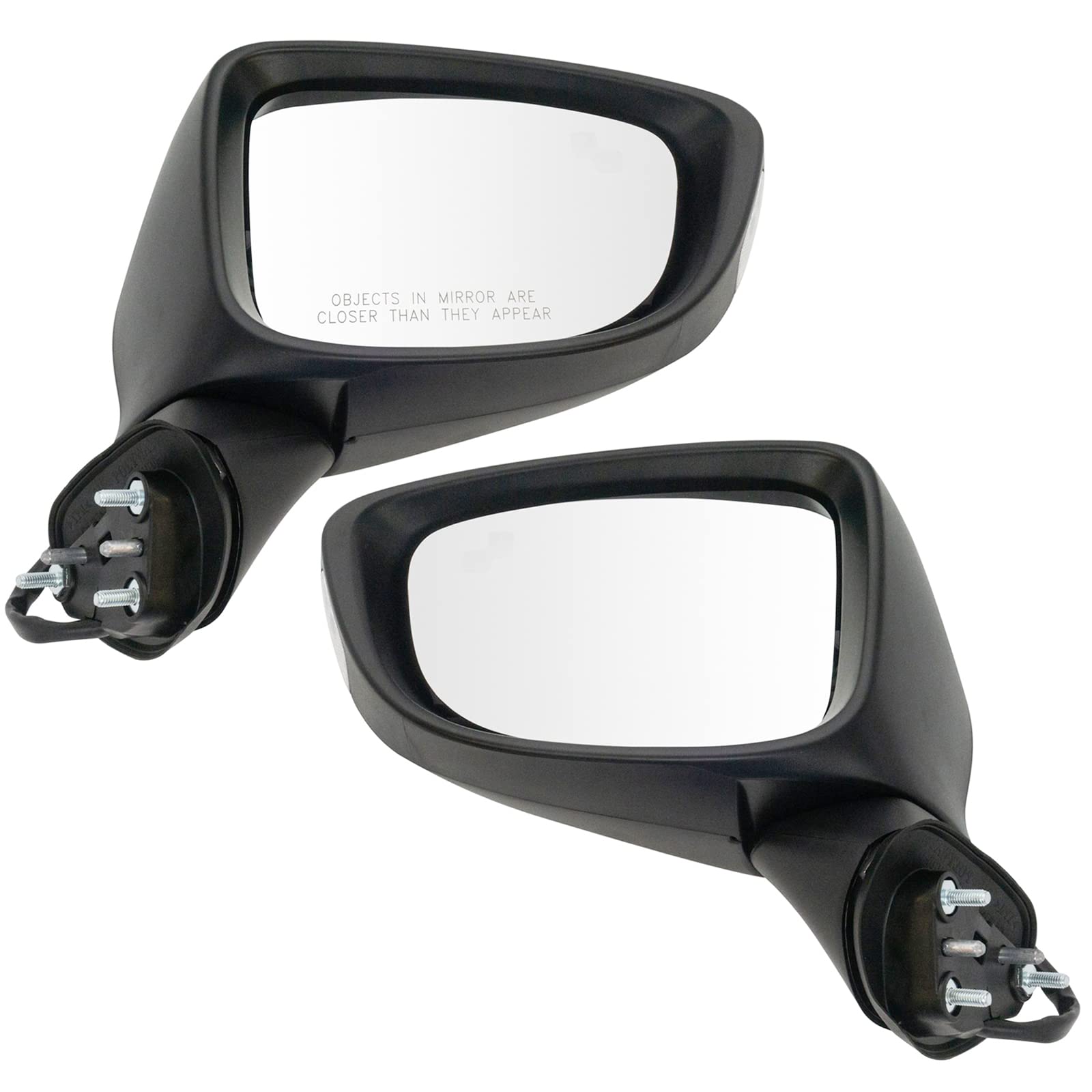TRQ Heated Side Mirror Set with Blind Spot Detection for 2014-2016 Mazda 6 - Driver & Passenger Side Replacement (MA1320188, MA1321188) - Enhanced Visibility & Safety for Night Driving and Bad Weather Conditions